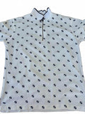 Vintage Reebok Golf Polo White Patterned S