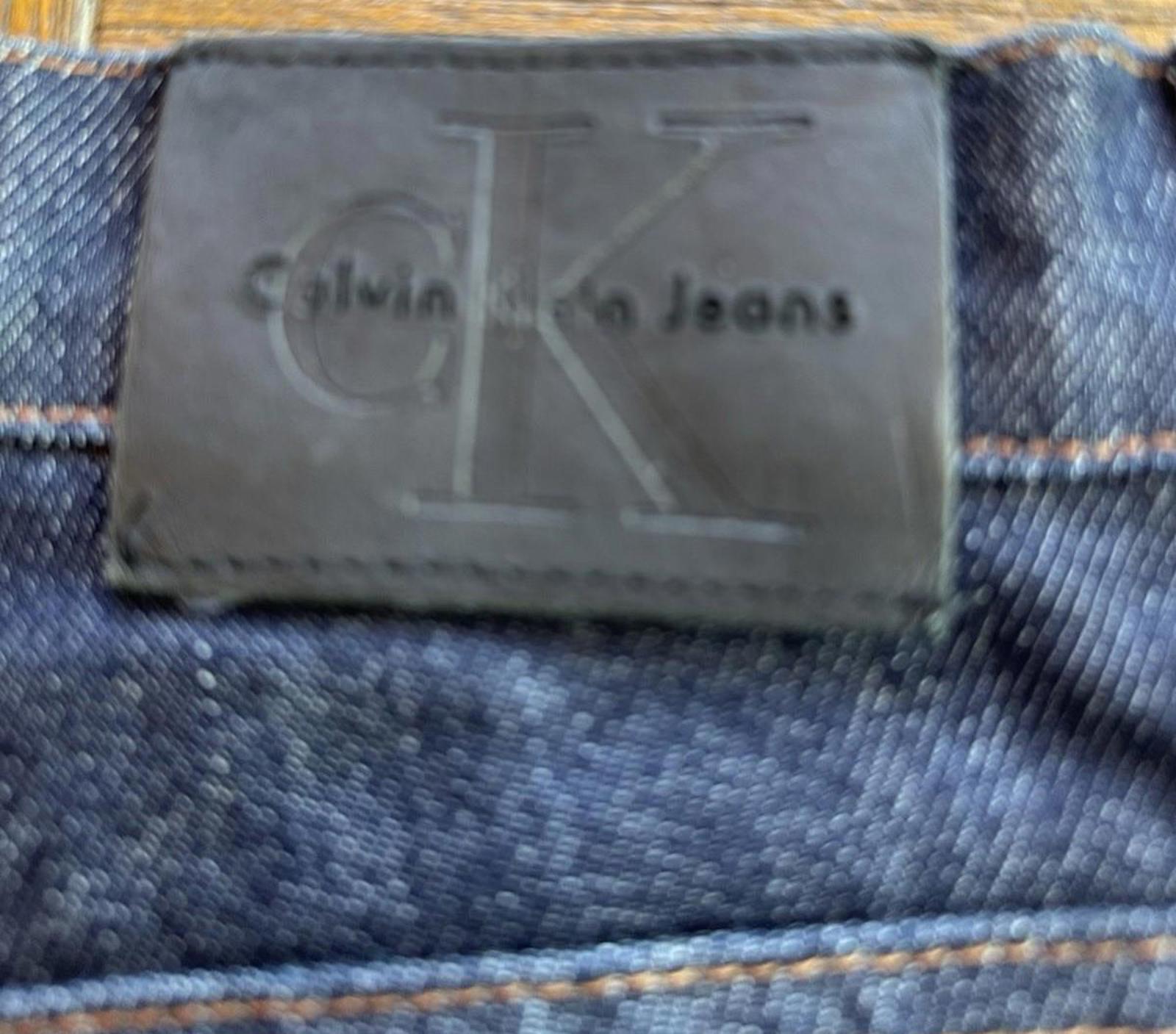 Calvin Klein Raw Indigo  Straight Leg Jeans High Rise Stretch