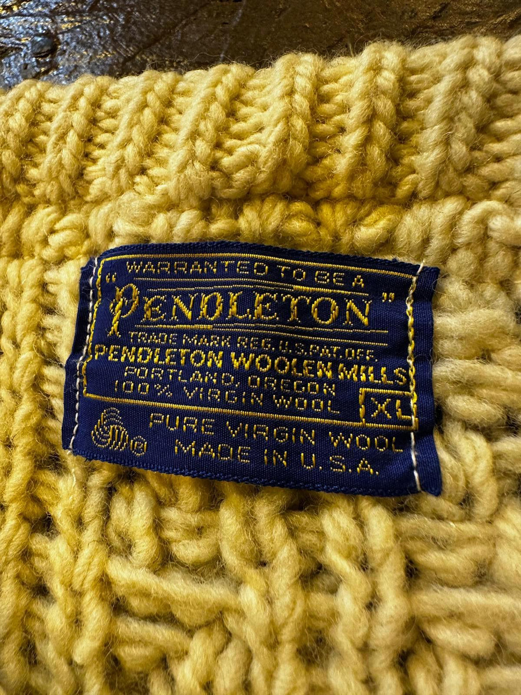 Vintage Pendleton Wool Fisherman Sweater XL USA