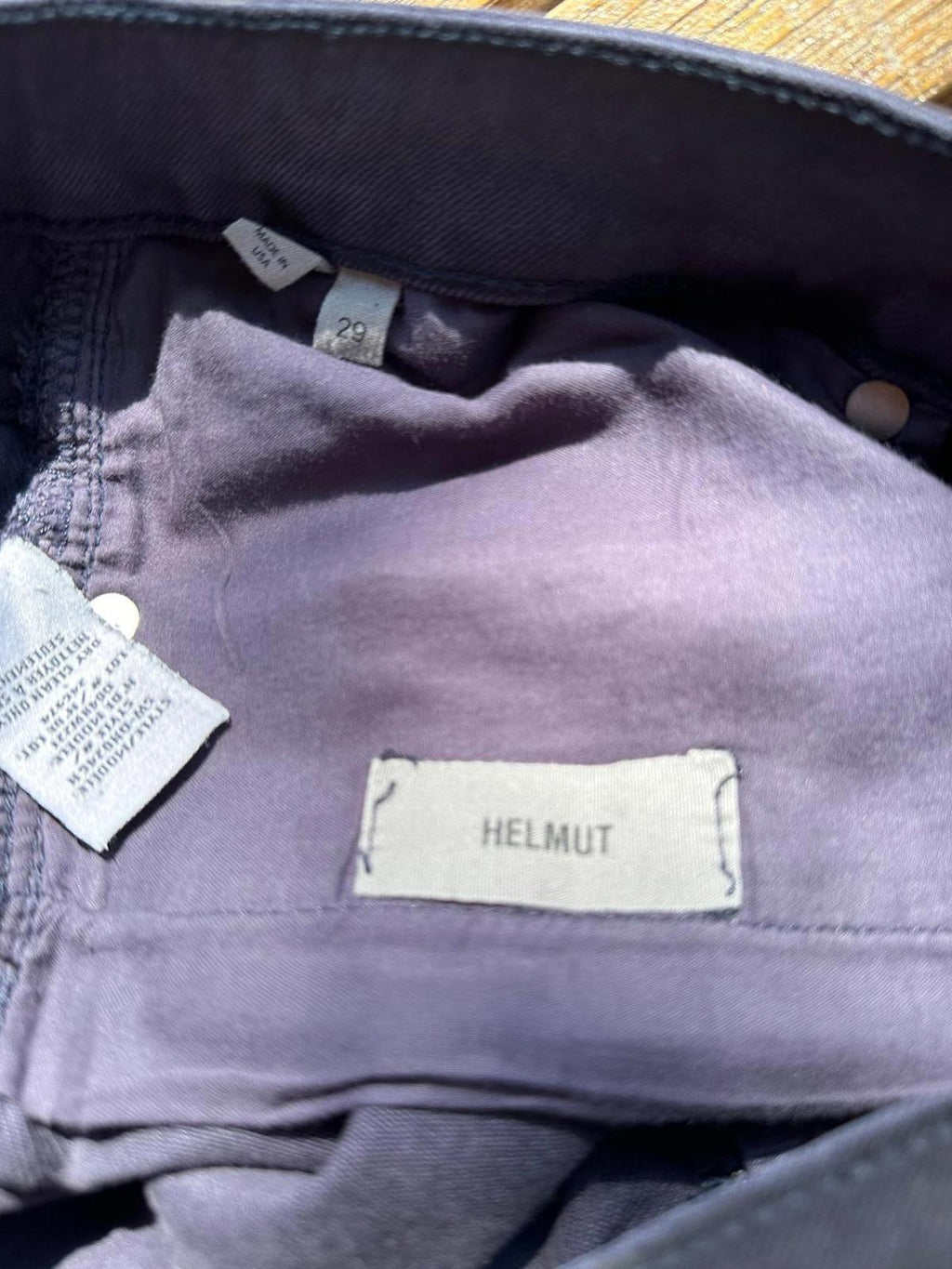 HELMUT by Helmut Lang Wax-Coated Black women's jeans