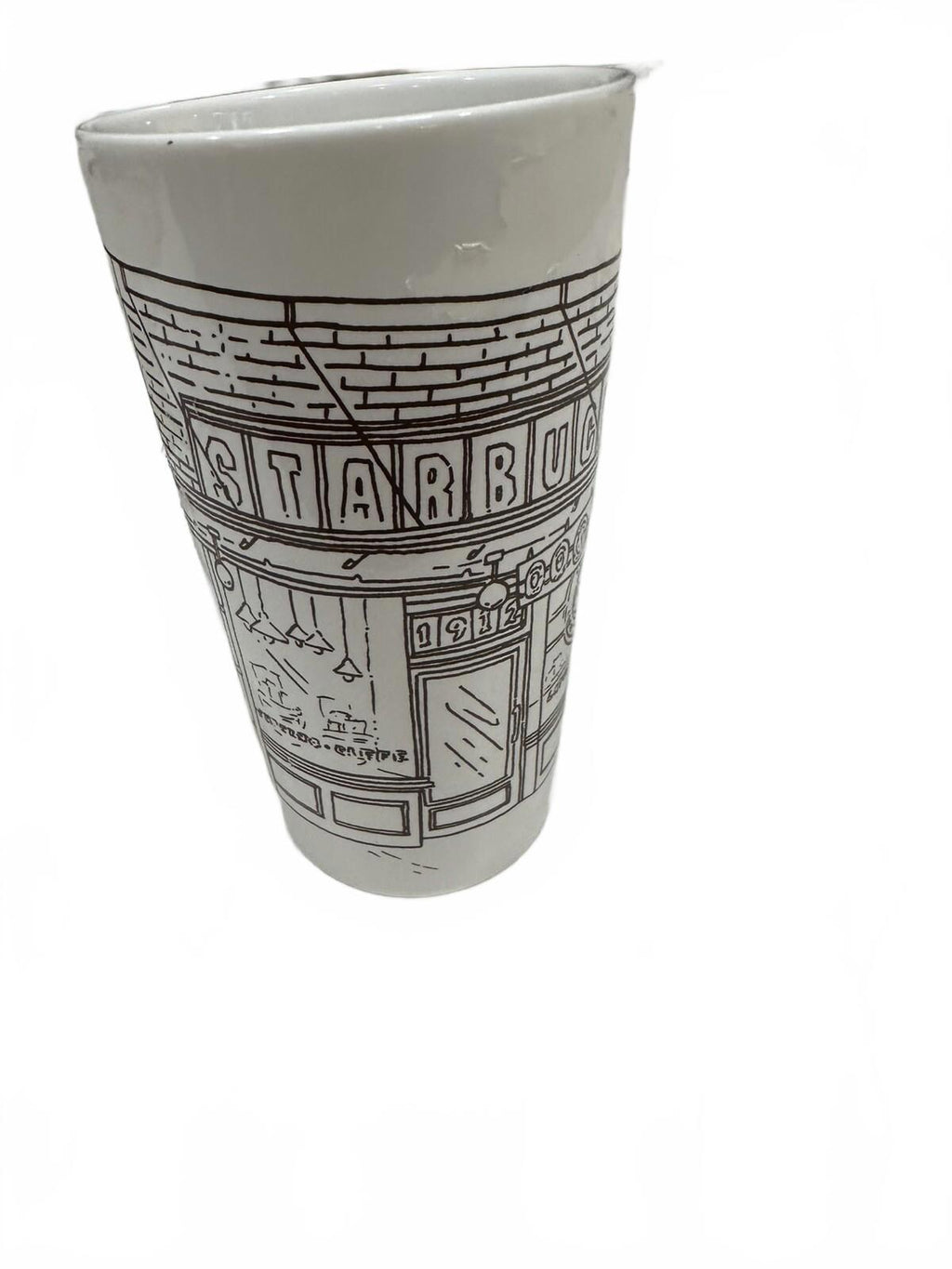 Starbucks First Store Pike Place 12 oz Ceremic Coffee Tumbler New Home 2021