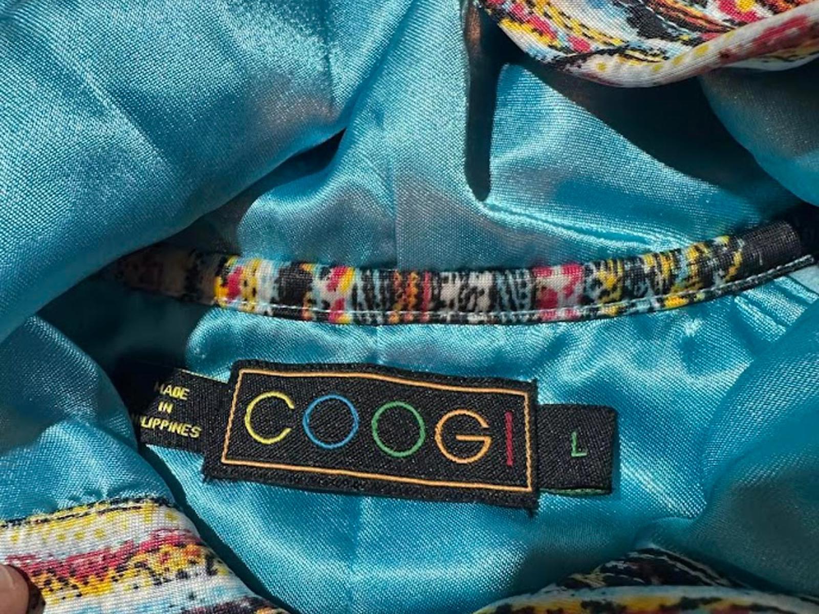 Coogi Zip Hoodie Colorblock Aztec L
