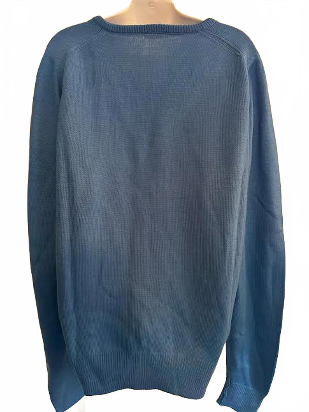 Vintage Slazenger V-Neck Sweater Sky Blue Logo Men L