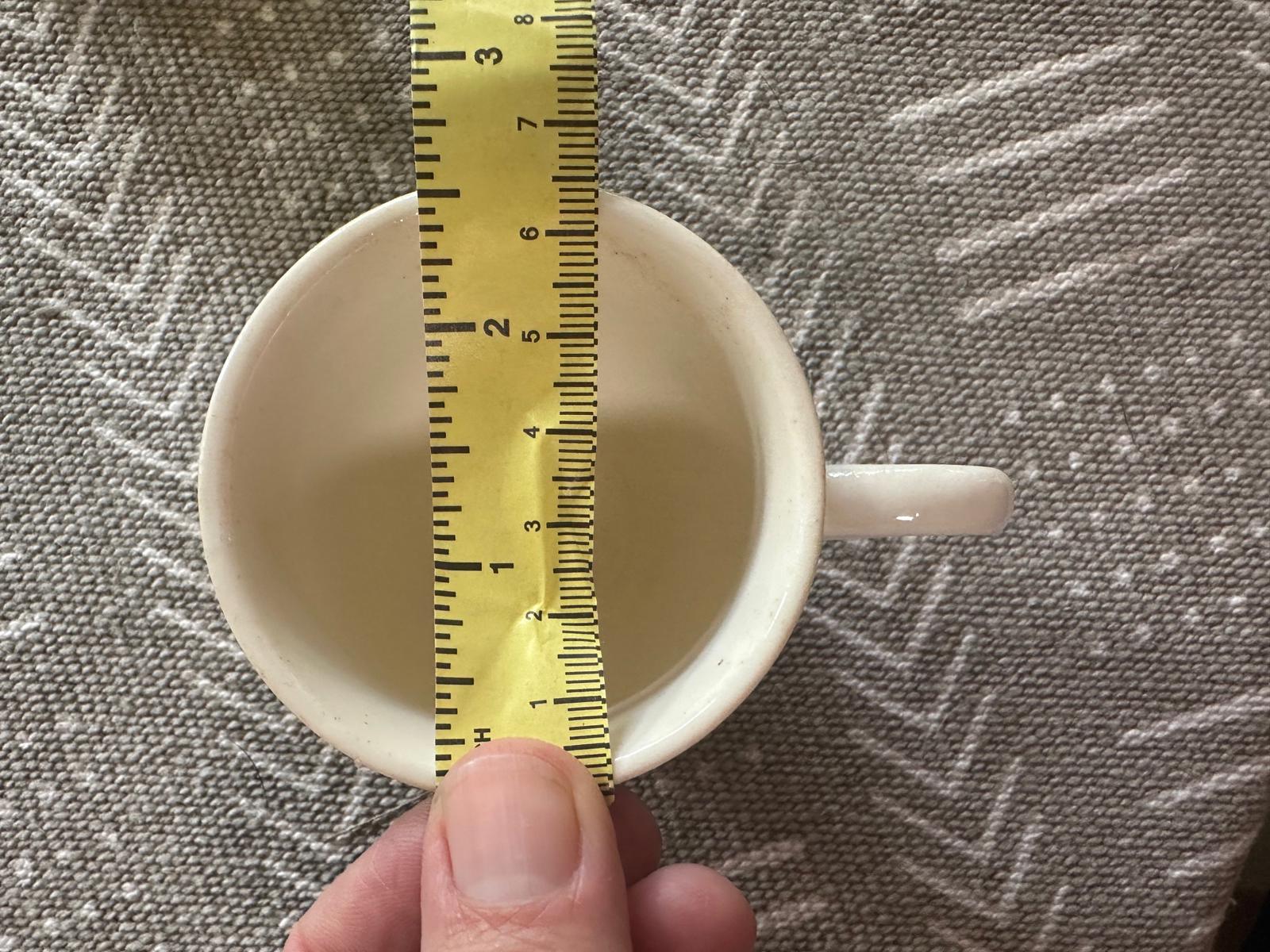 Vintage white restaurant-ware demitasse / espresso cup, impressed “USA”