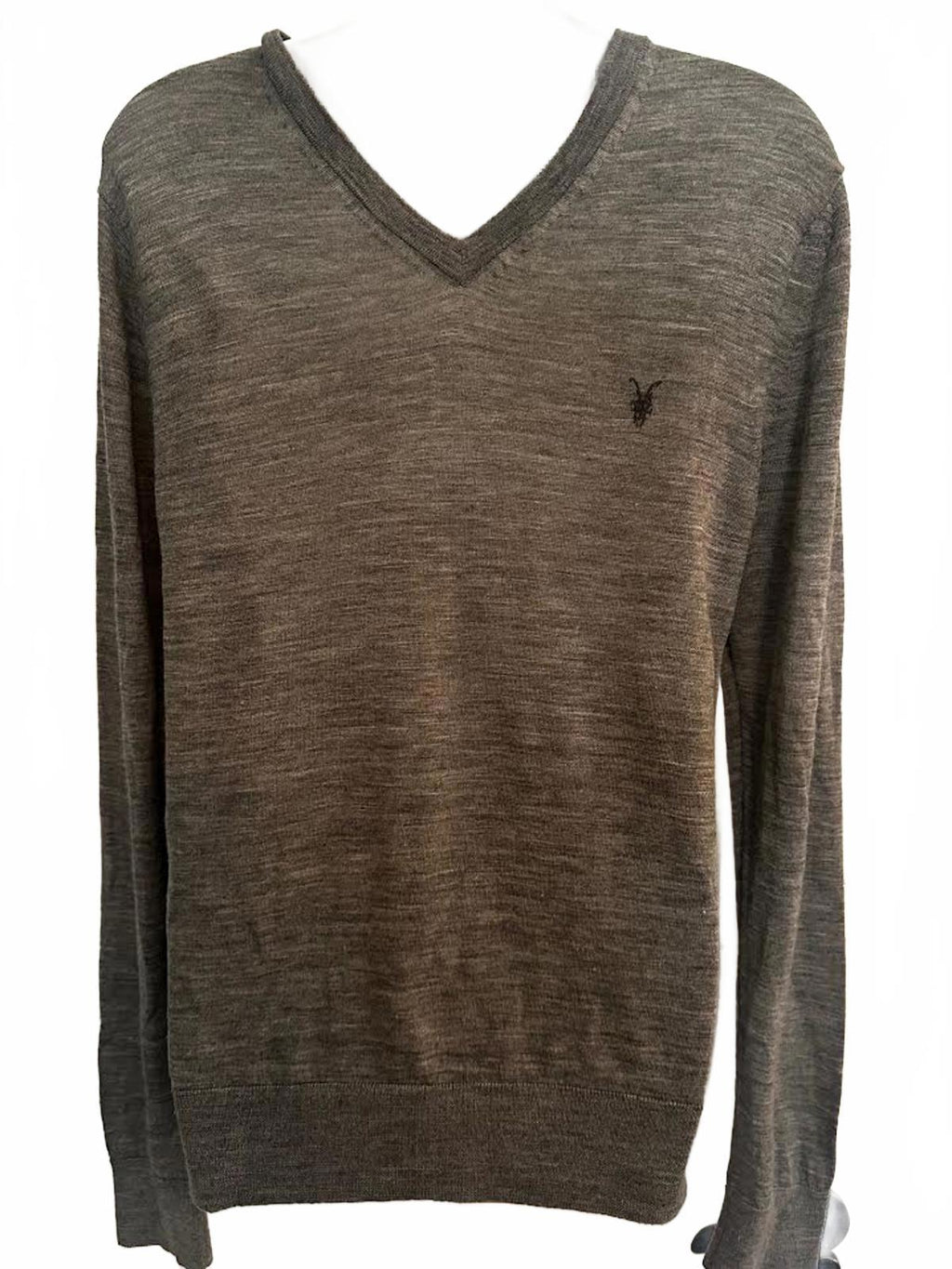 AllSaints Spitalfields Men’s Grey V-Neck Sweater M