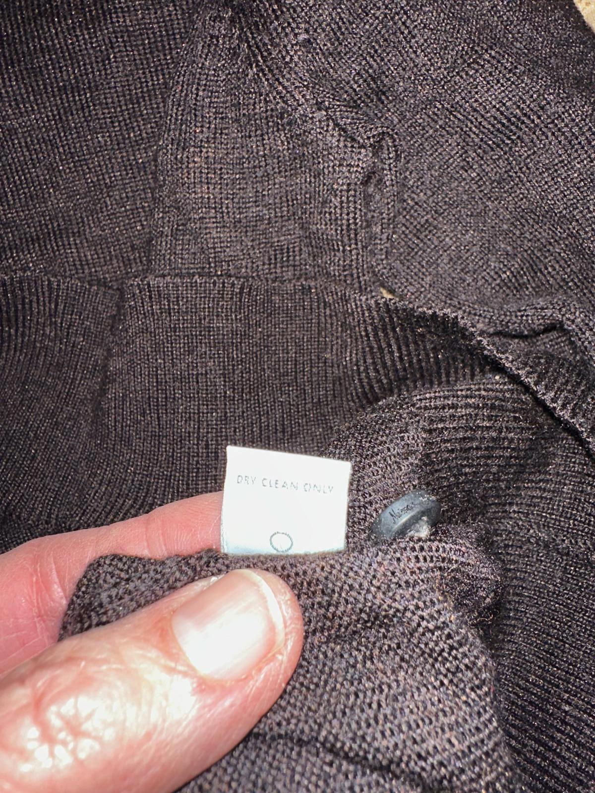 Neiman Marcus Silk Cashmere Button Neck Sweater M