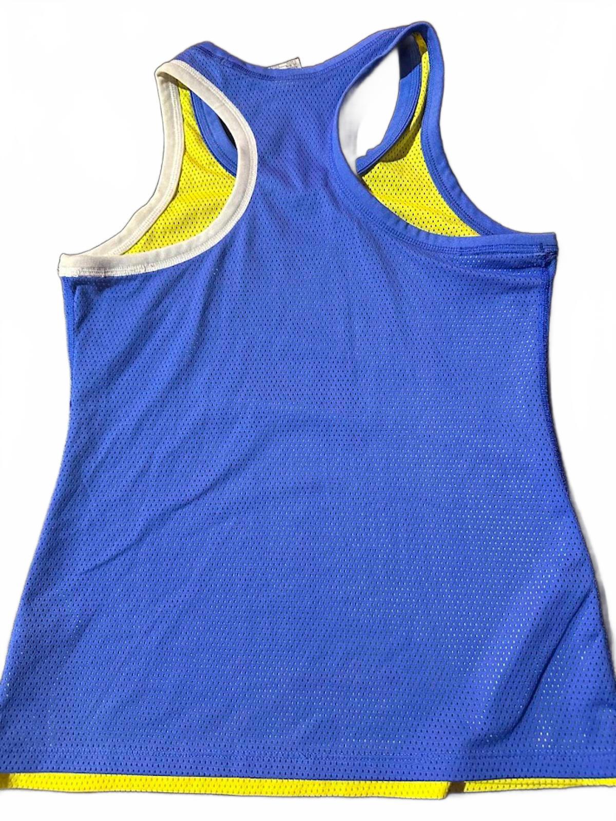 Nike Youth Mesh Tank Blue Yellow Large