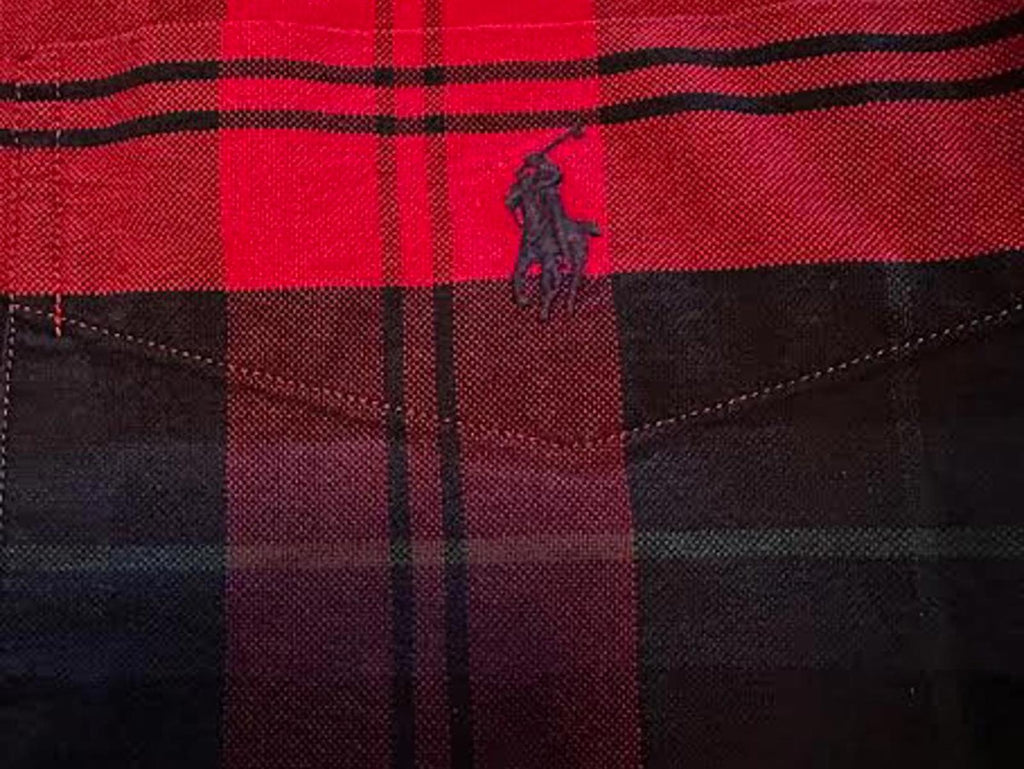 Ralph Lauren Red Black Plaid Flannel Big Shirt Men’s M