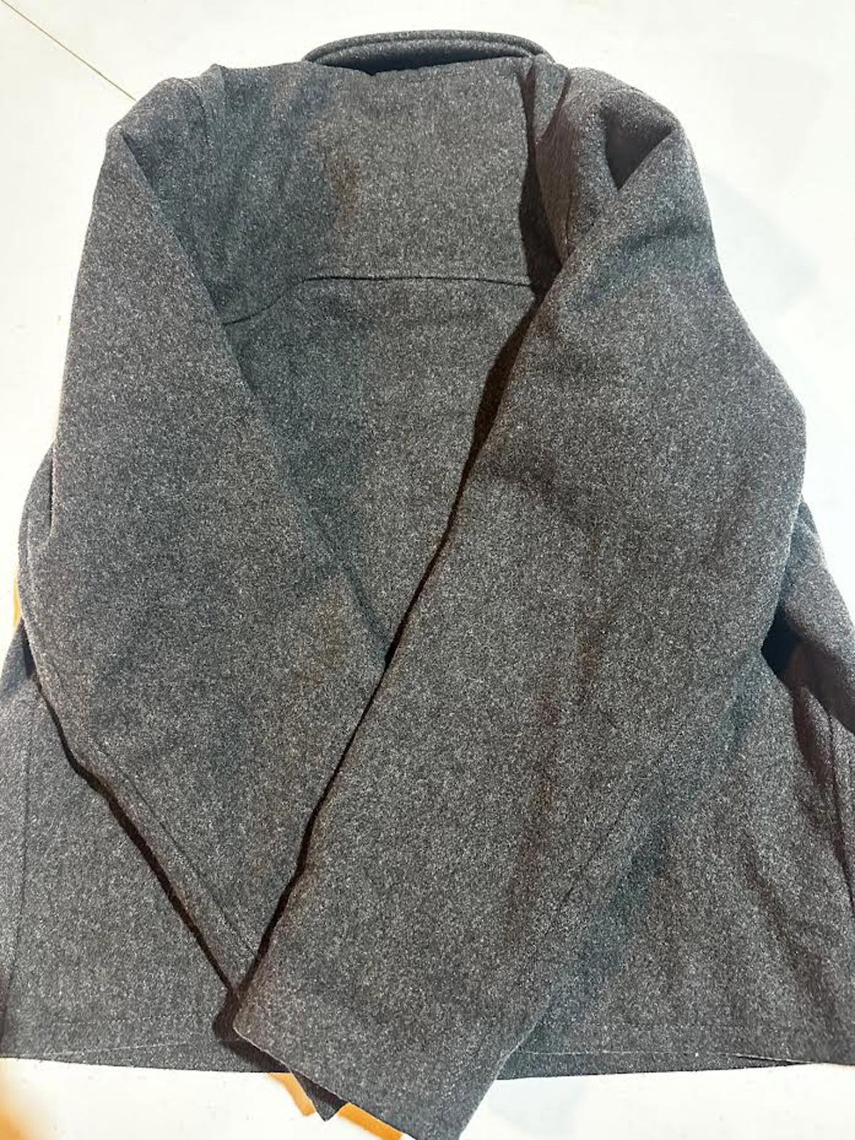 GAP Men’s Grey Wool-Blend Full Zip Jacket – Medium