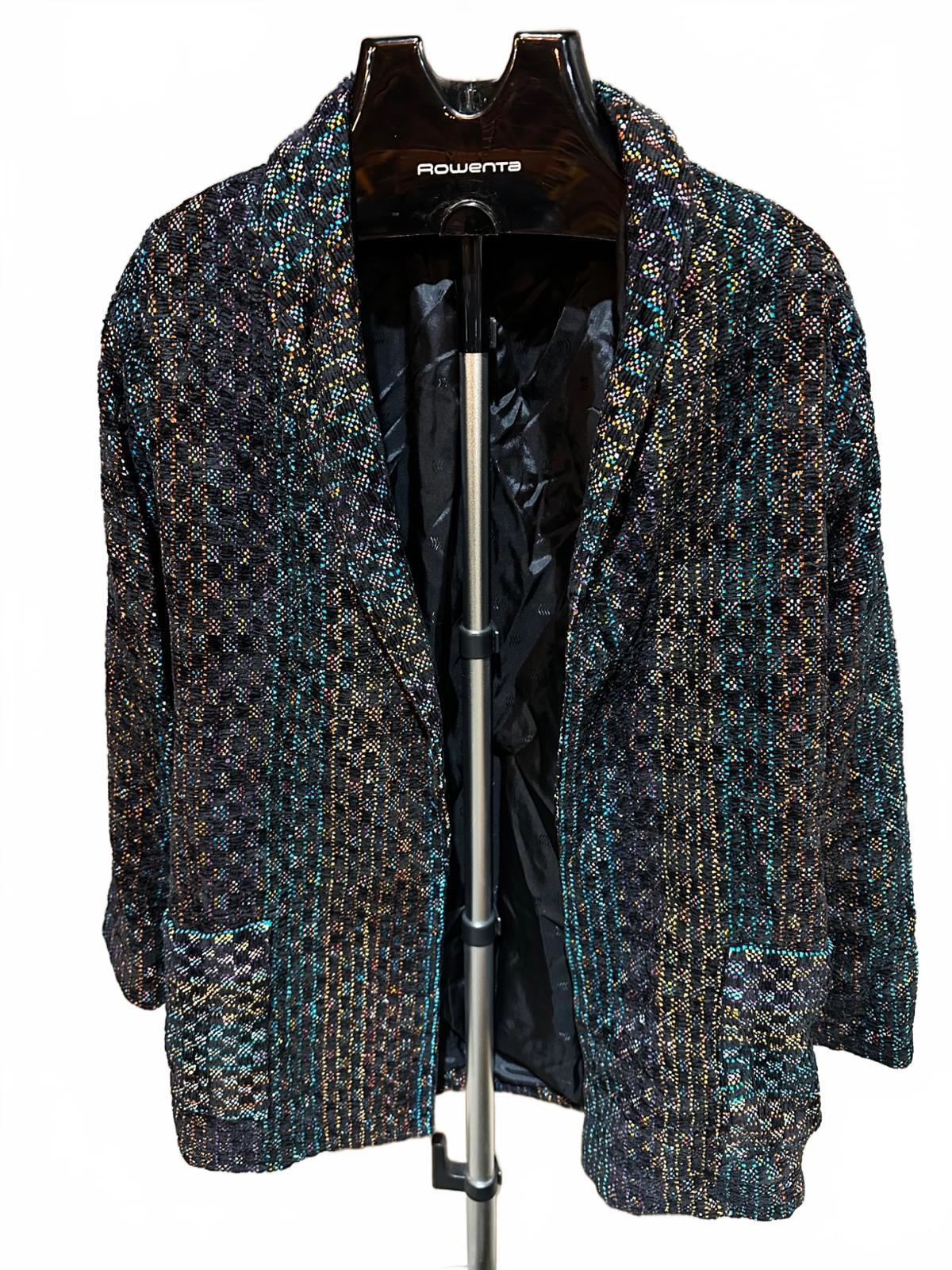 Dahlia Poports Handwoven Multicolor Jacket Small