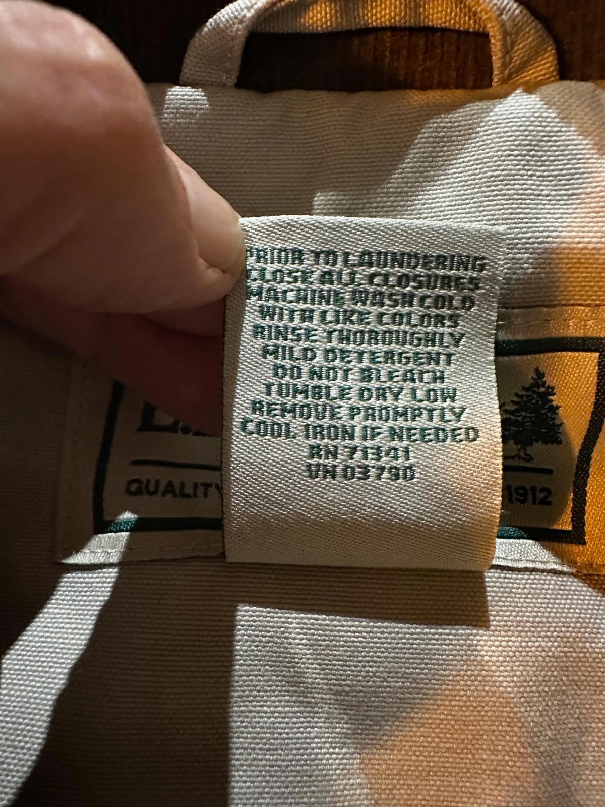 L.L.Bean Men’s Canvas Chore Coat Size L Reg Beige/Khaki