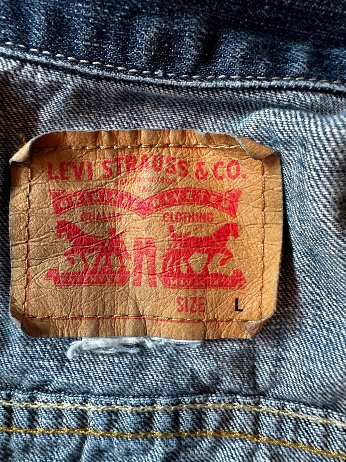 Levi’s Vintage Blue Denim Jean Jacket L 20.5″ Length
