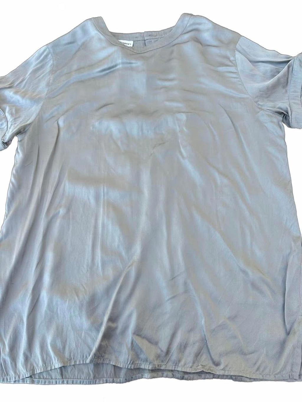 Rena Rowan Silk Gray Tee Blouse Size 8