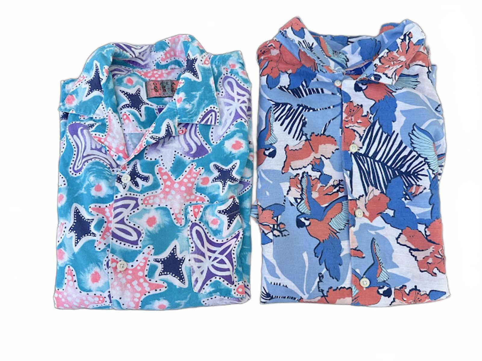 2pc Nautica & Ocean Current Hawaiian Shirt Bundle