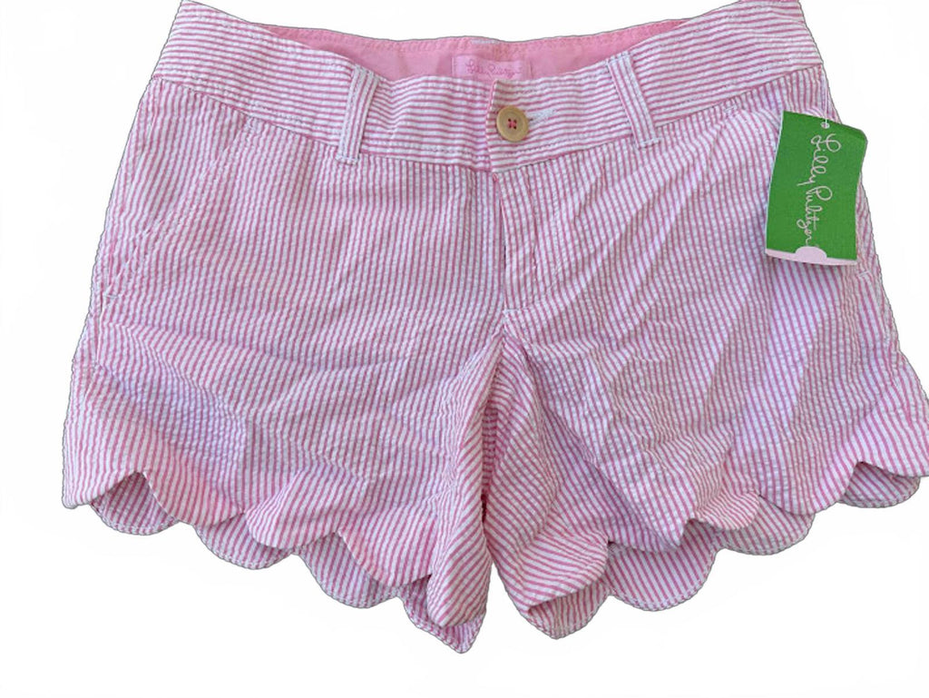 Lilly Pulitzer Buttercup Shorts Pink Stripe NWT Size 00
