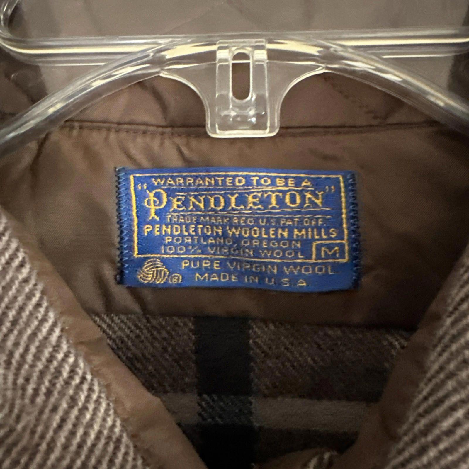 Pendleton Wool Plaid Board Shirt USA Medium