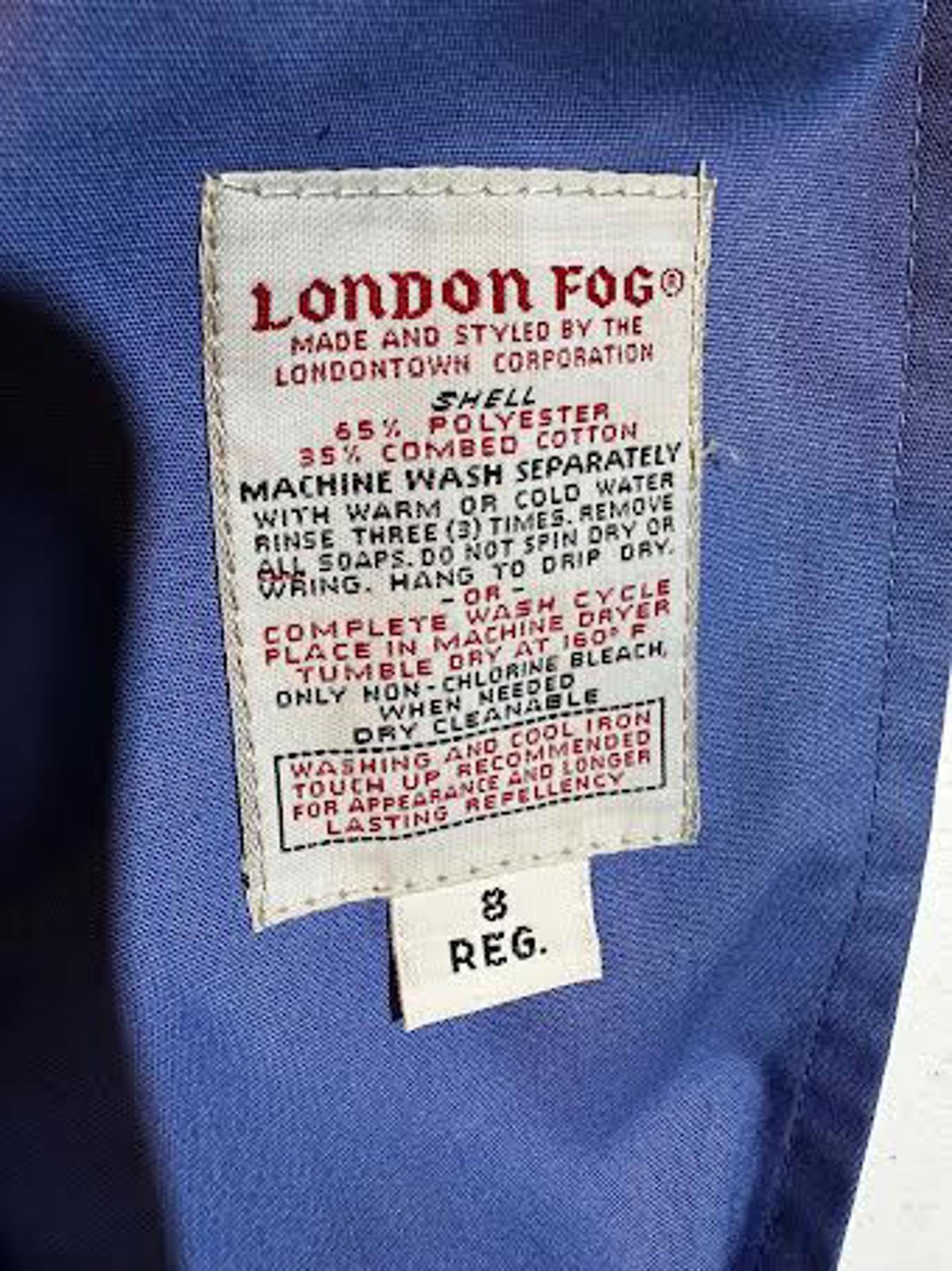 Vintage London Fog Blue Trench Coat USA Made