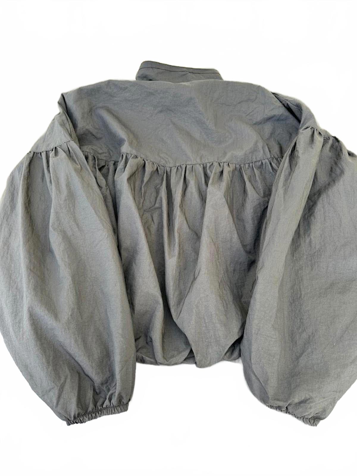 Free People Cropped Windbreaker Black Lined