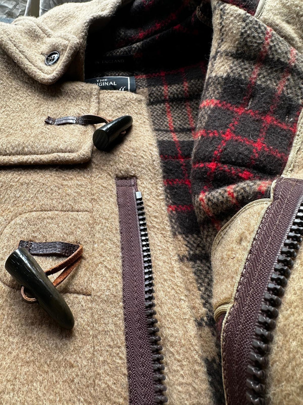 Gloverall “The Original” Camel Wool Duffle Coat MadeEngland