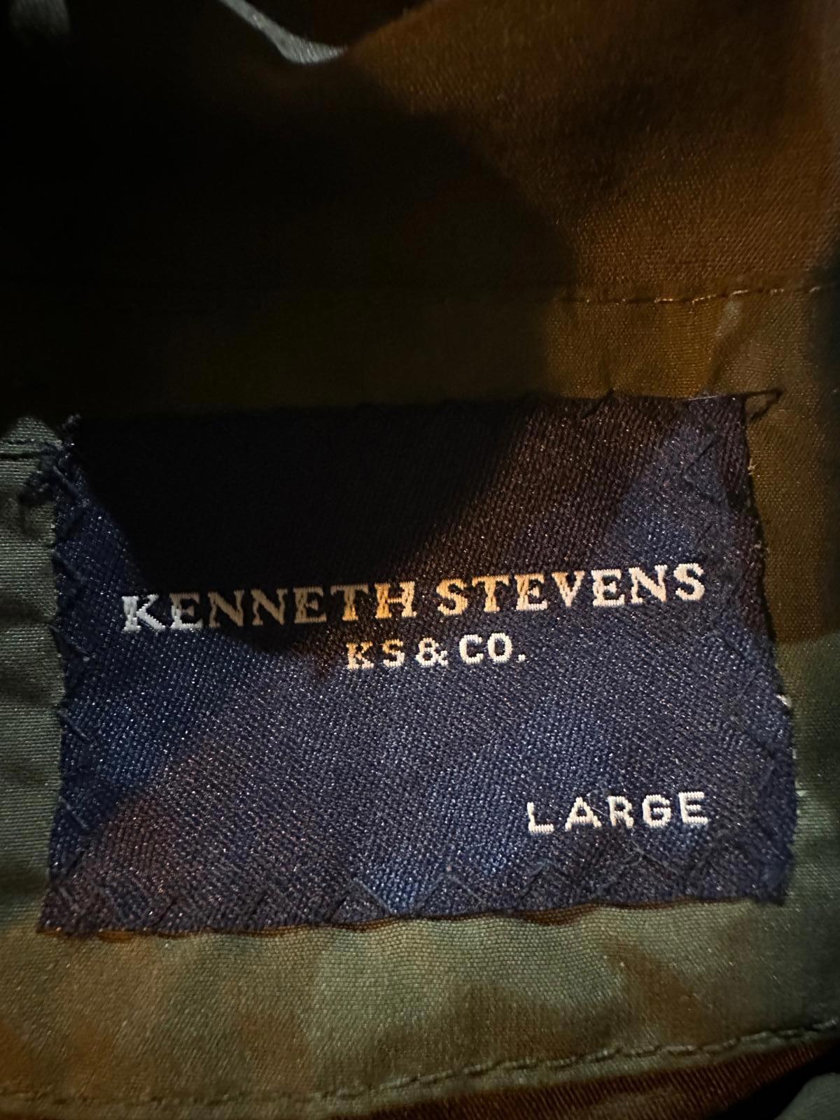 Kenneth Stevens Olive Green Zip Windbreaker L
