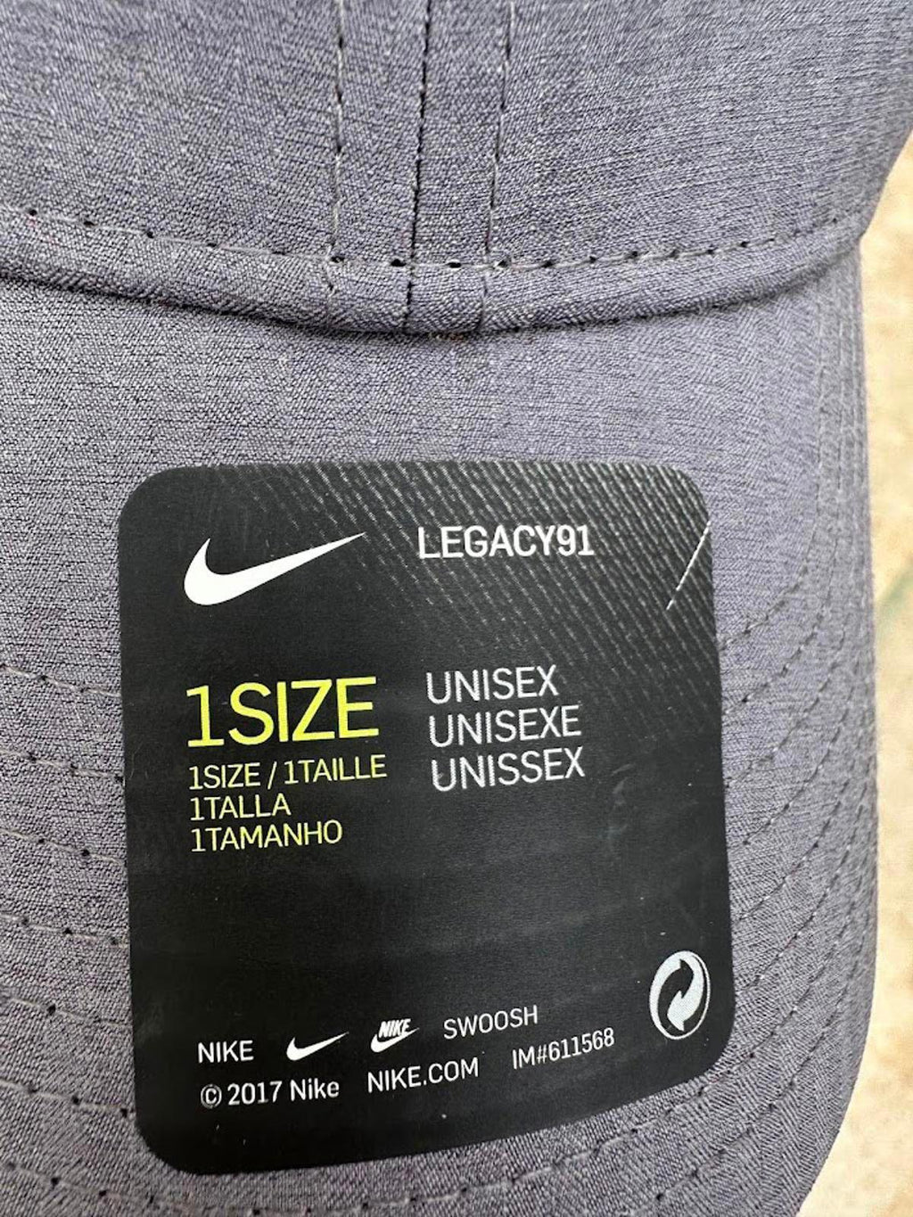 Nike Legacy91 Dri-FIT Gray Strapback Hat NWT