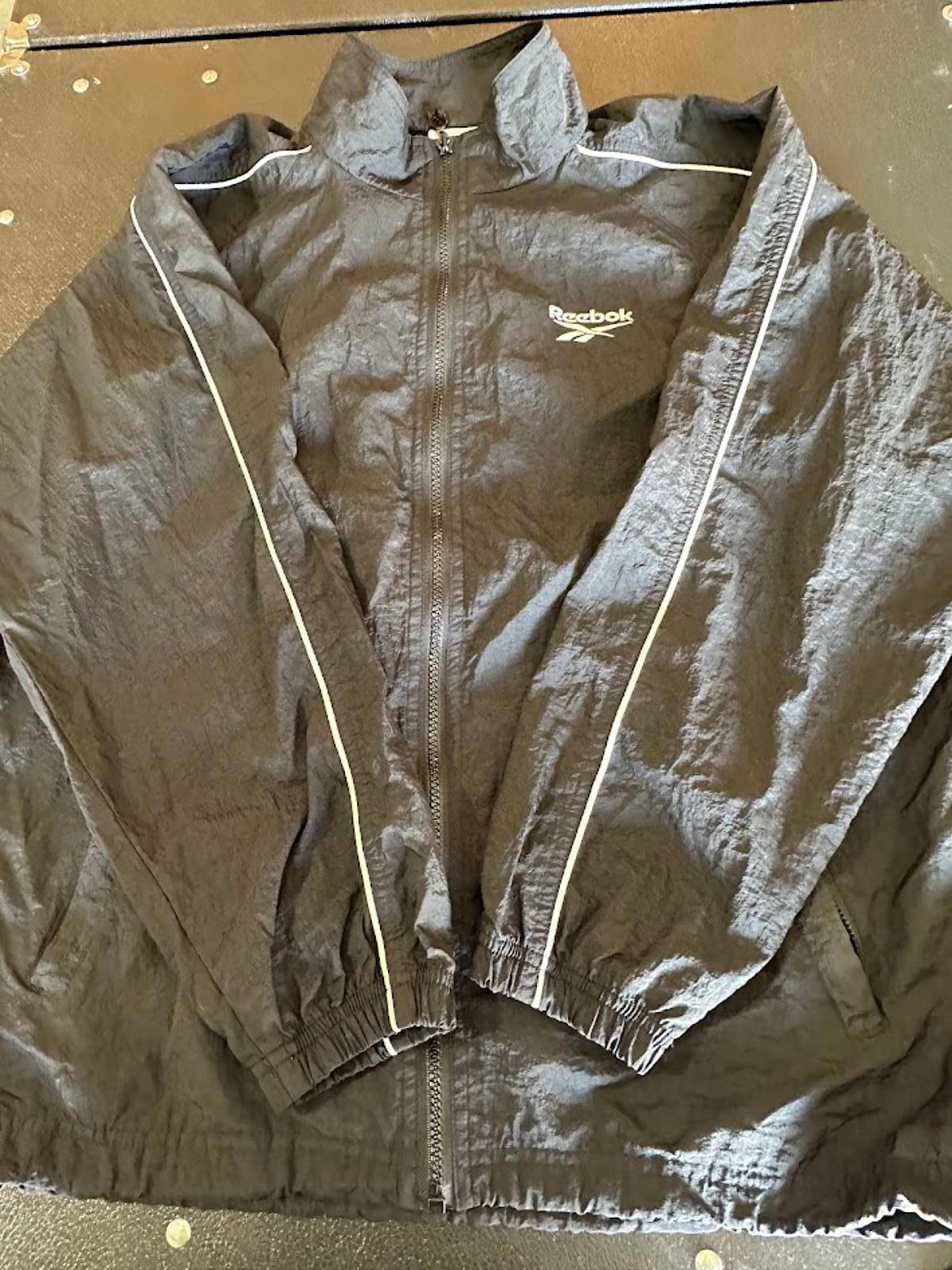 Vintage Reebok Windbreaker Jacket Black M