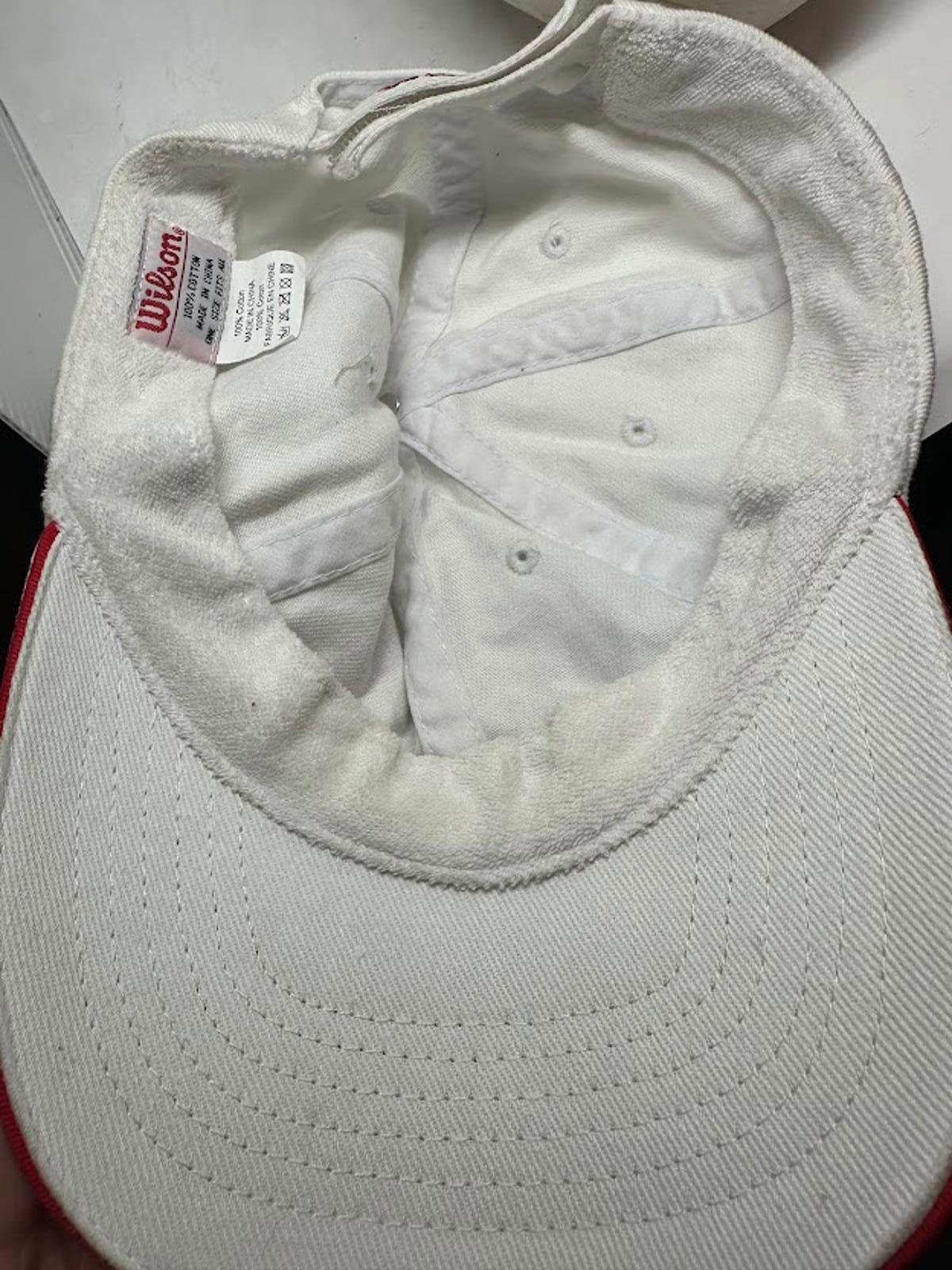 Wilson White Cotton Strapback Tennis Hat