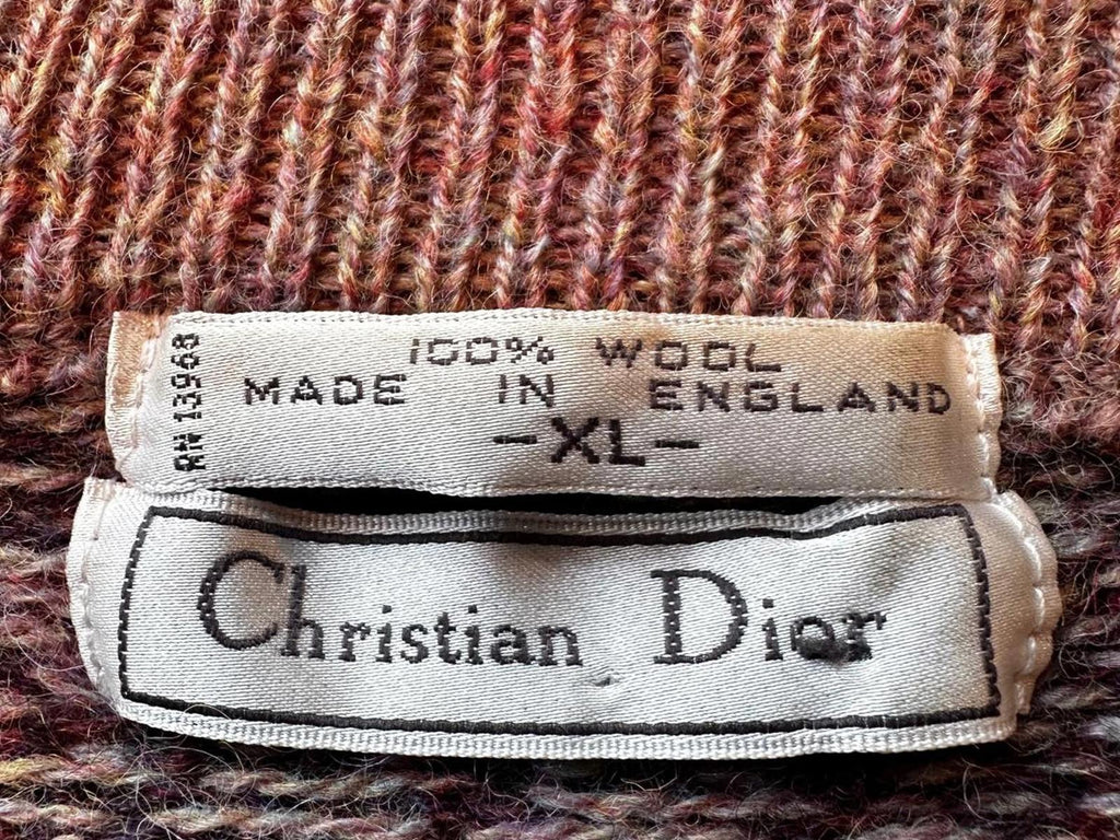 Vintage Christian Dior Wool Sweater Made in England XL