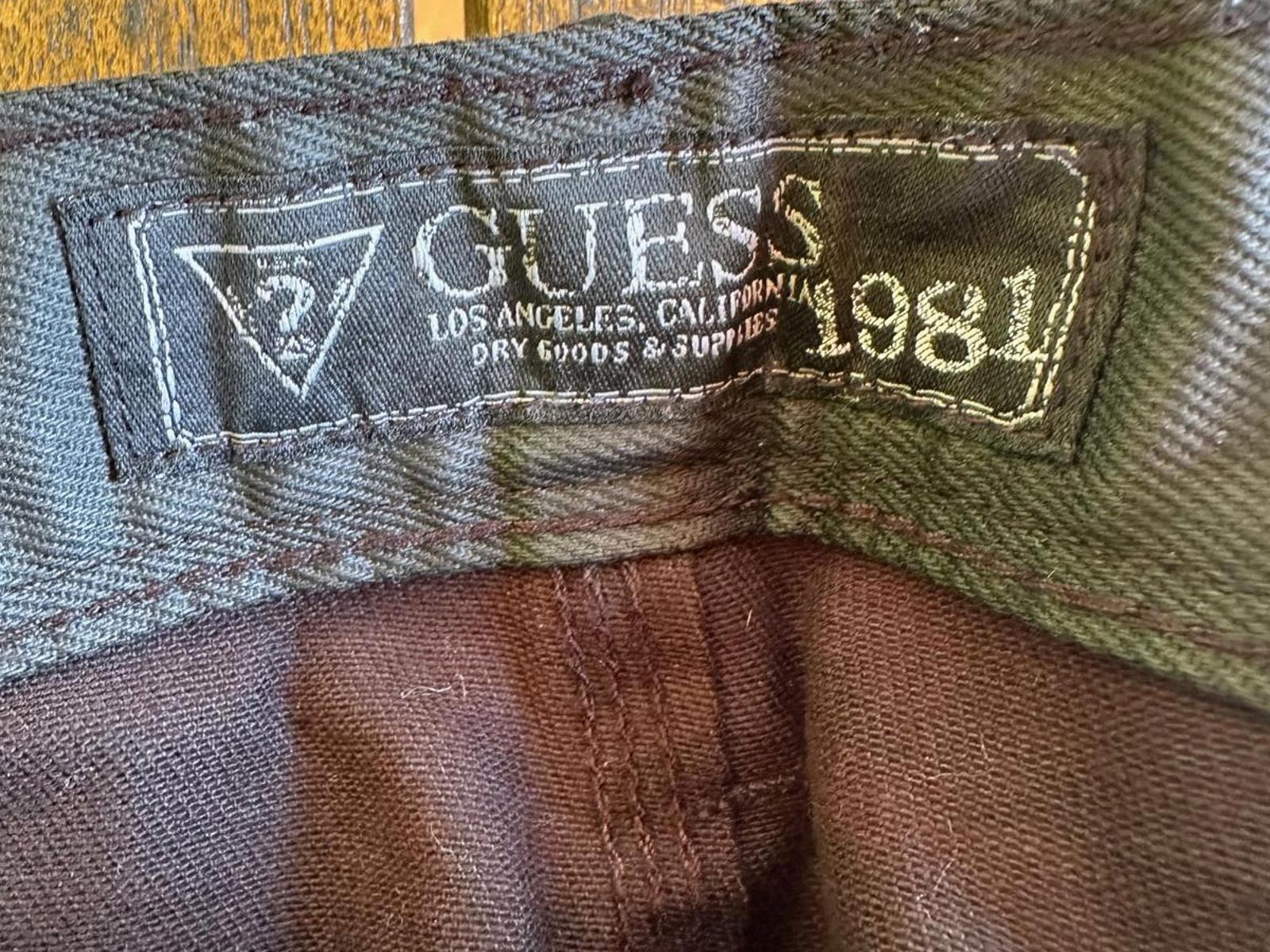 Guess Lincoln Slim Straight Coated Black Jeans Men's 30x32 Leather Look Denim