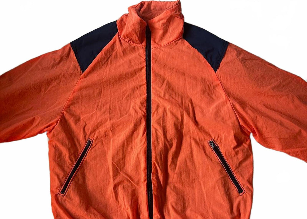 Vintage orange navy nylon windbreaker Medium