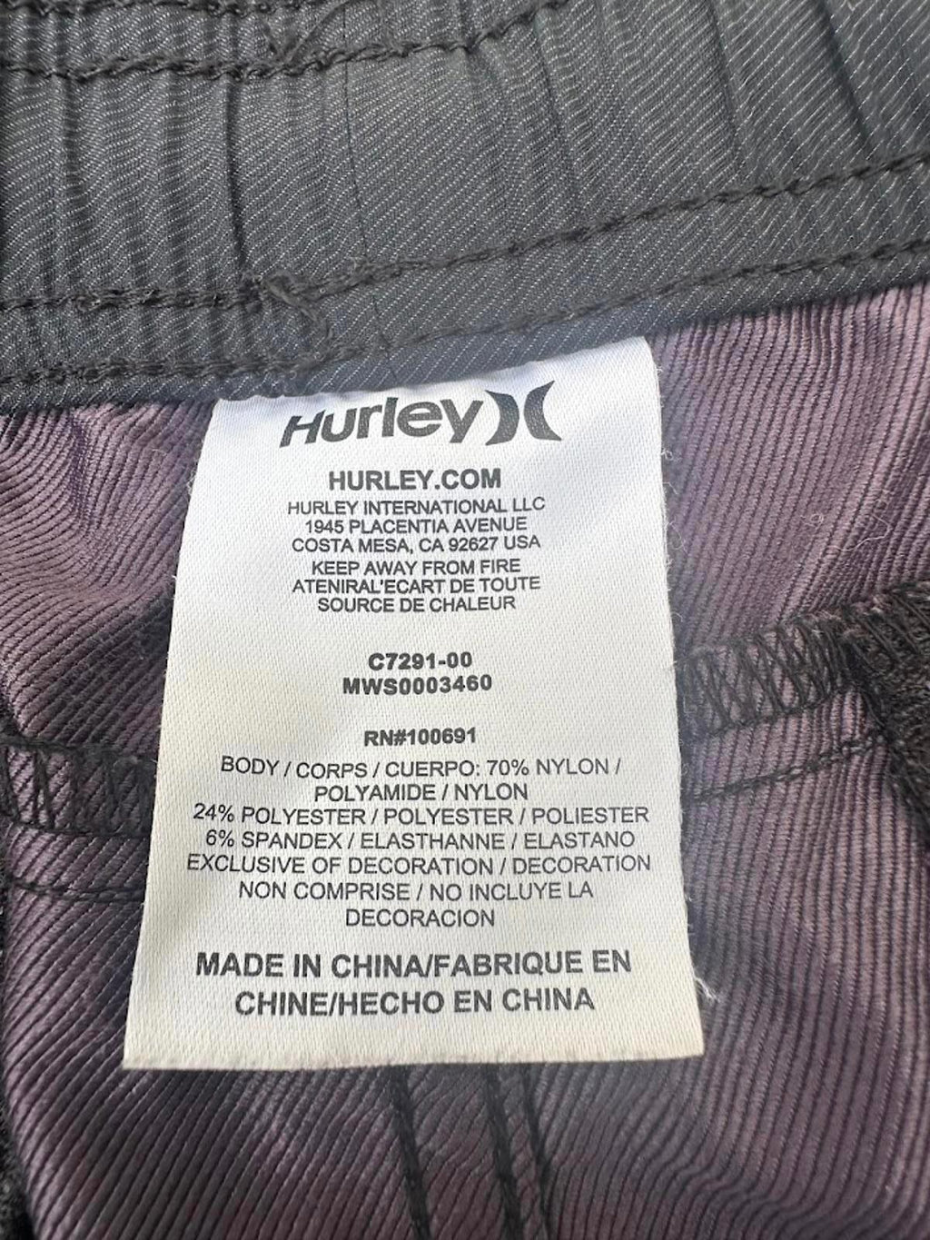 Hurley Dri-FIT Hybrid Shorts Black Lined