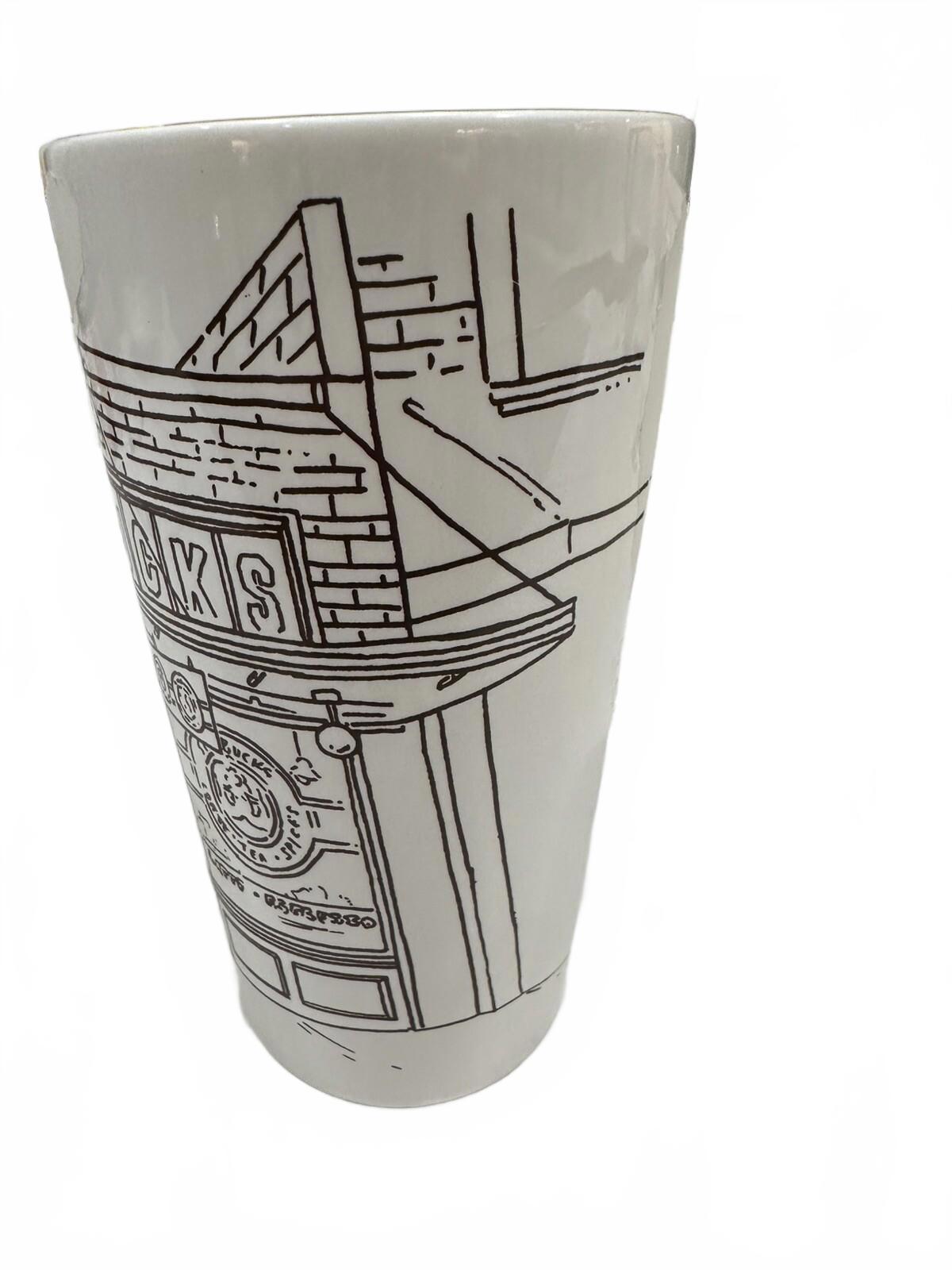 Starbucks First Store Pike Place 12 oz Ceremic Coffee Tumbler New Home 2021