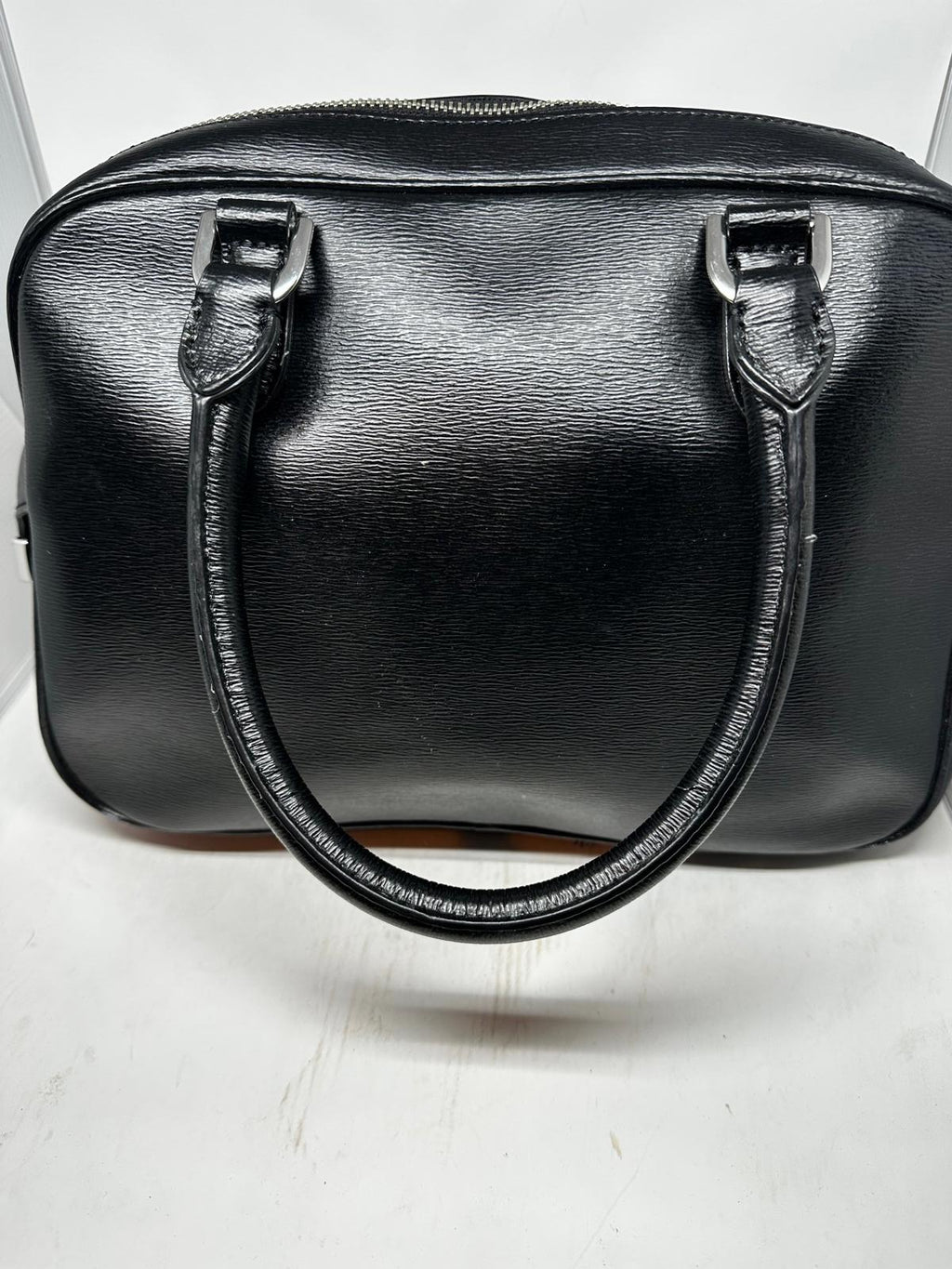 Lauren Ralph Lauren RLL Black Embossed Satchel Bag