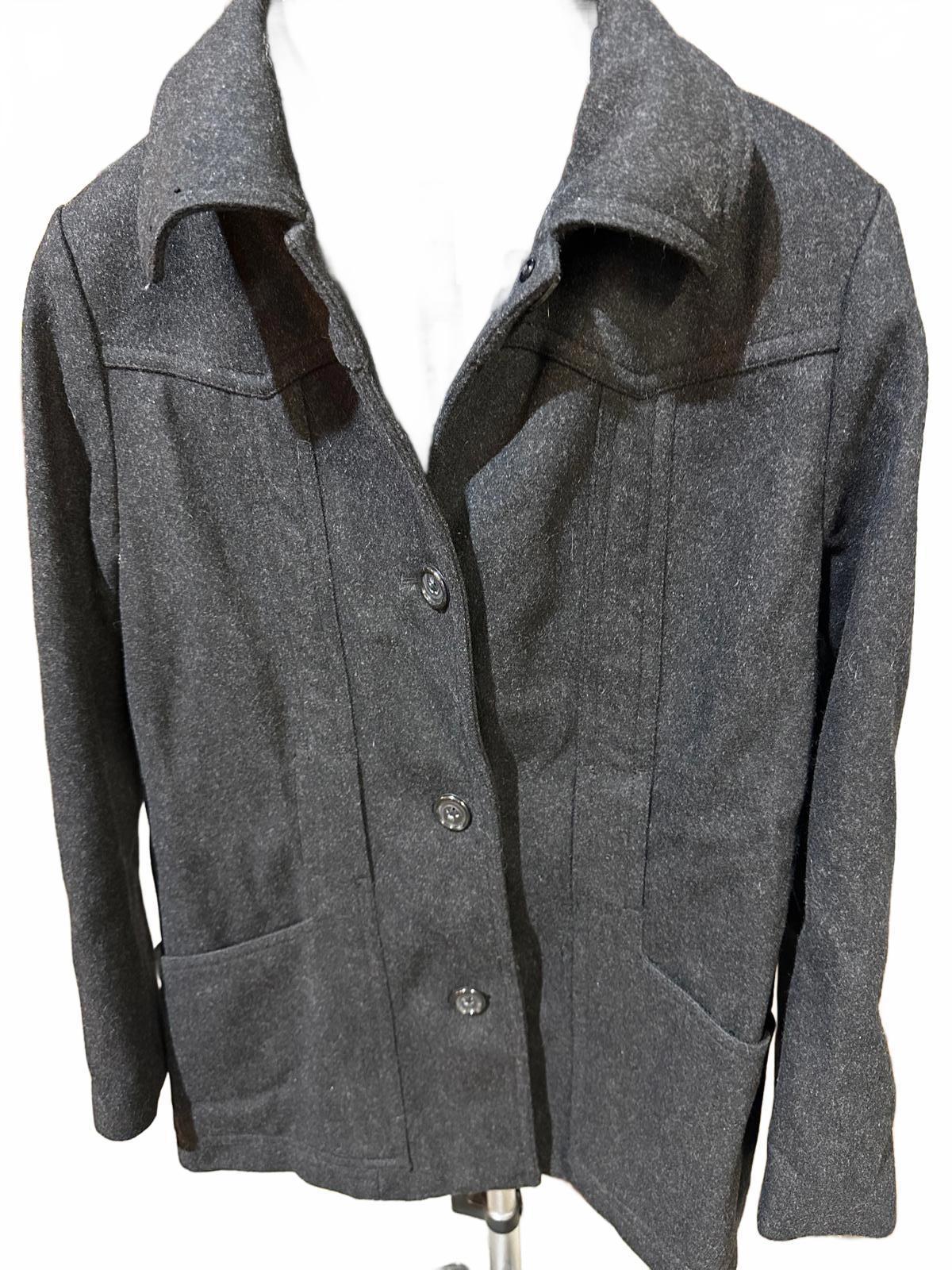 J.Crew Wool Hip-Length Car Coat Women’s M Black
