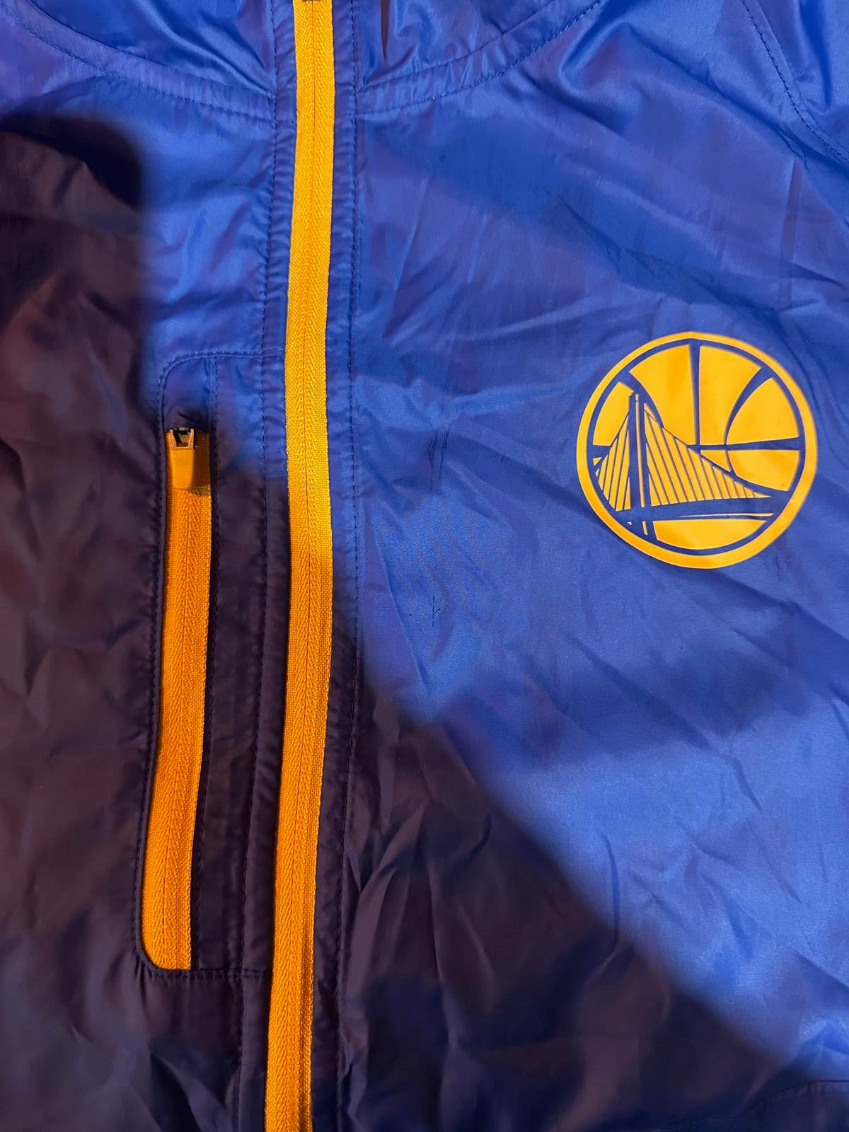 Warriors Majestic Windbreaker Jacket Blue L