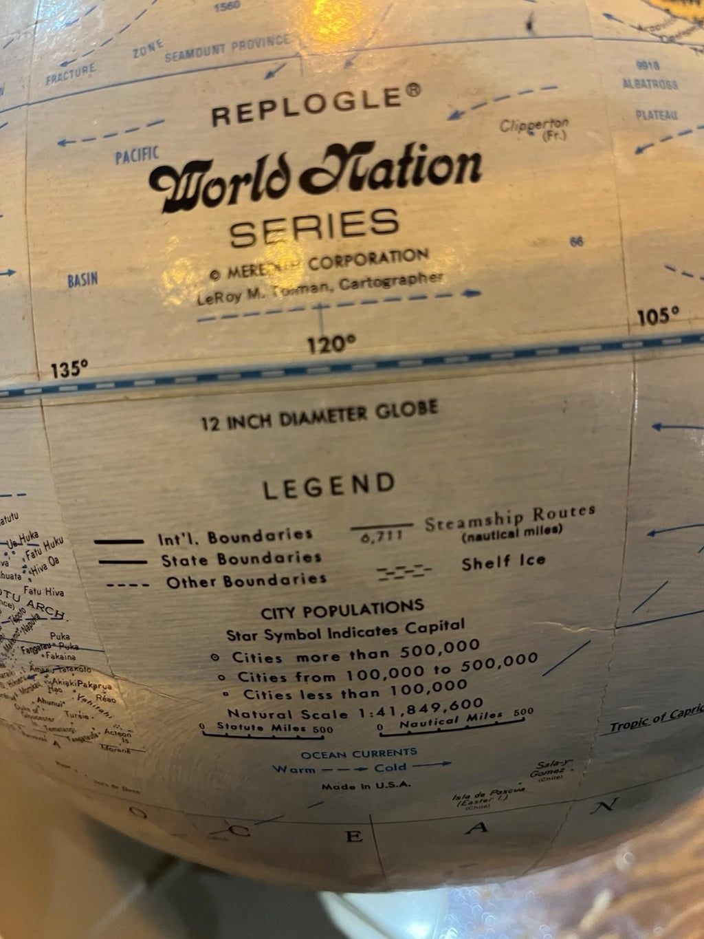 Replogle World Nation Series 12” diameter Globe Made in USA