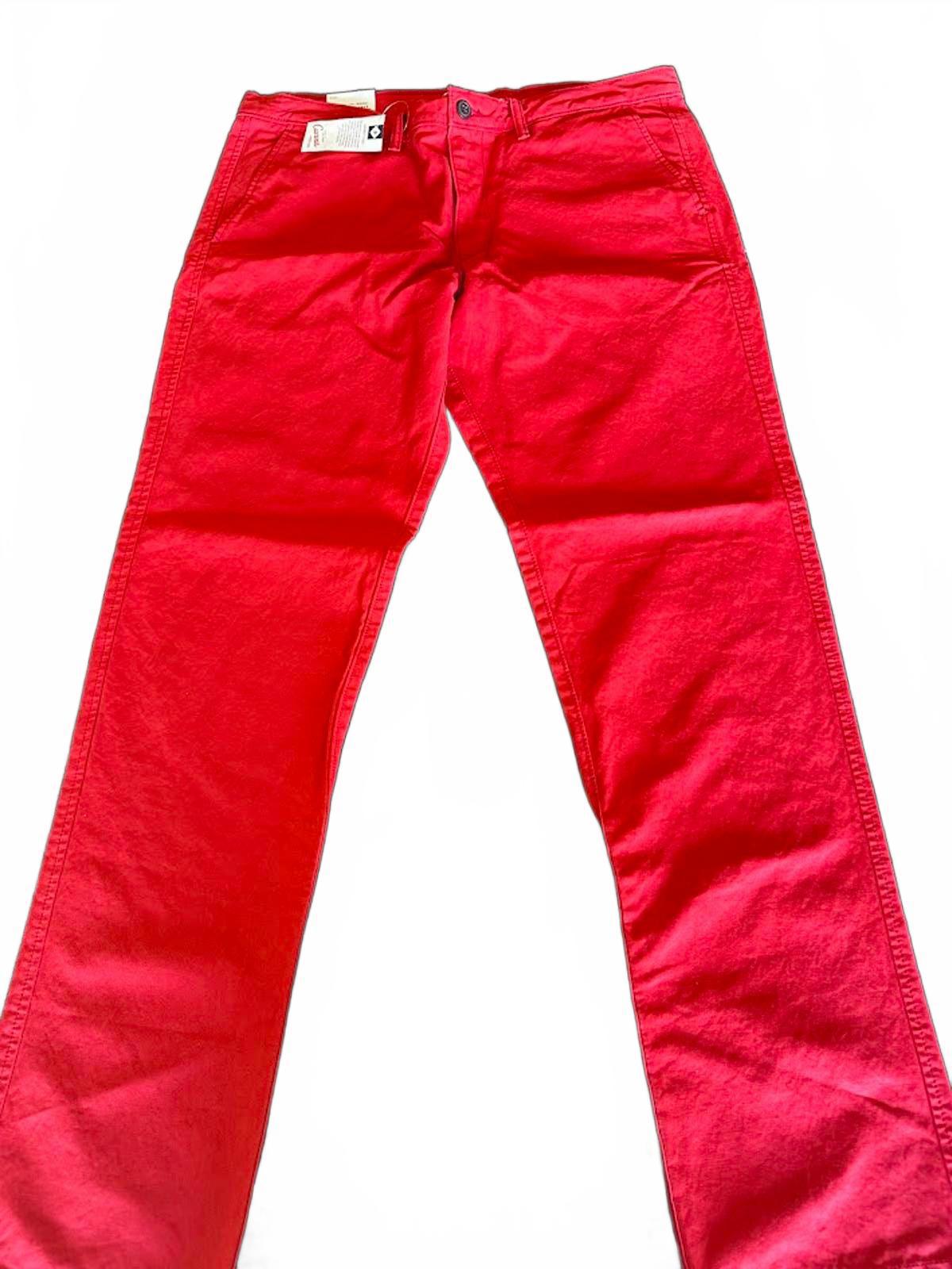Lands’ End Canvas 608 Slim Red Pants 36x32 NWT