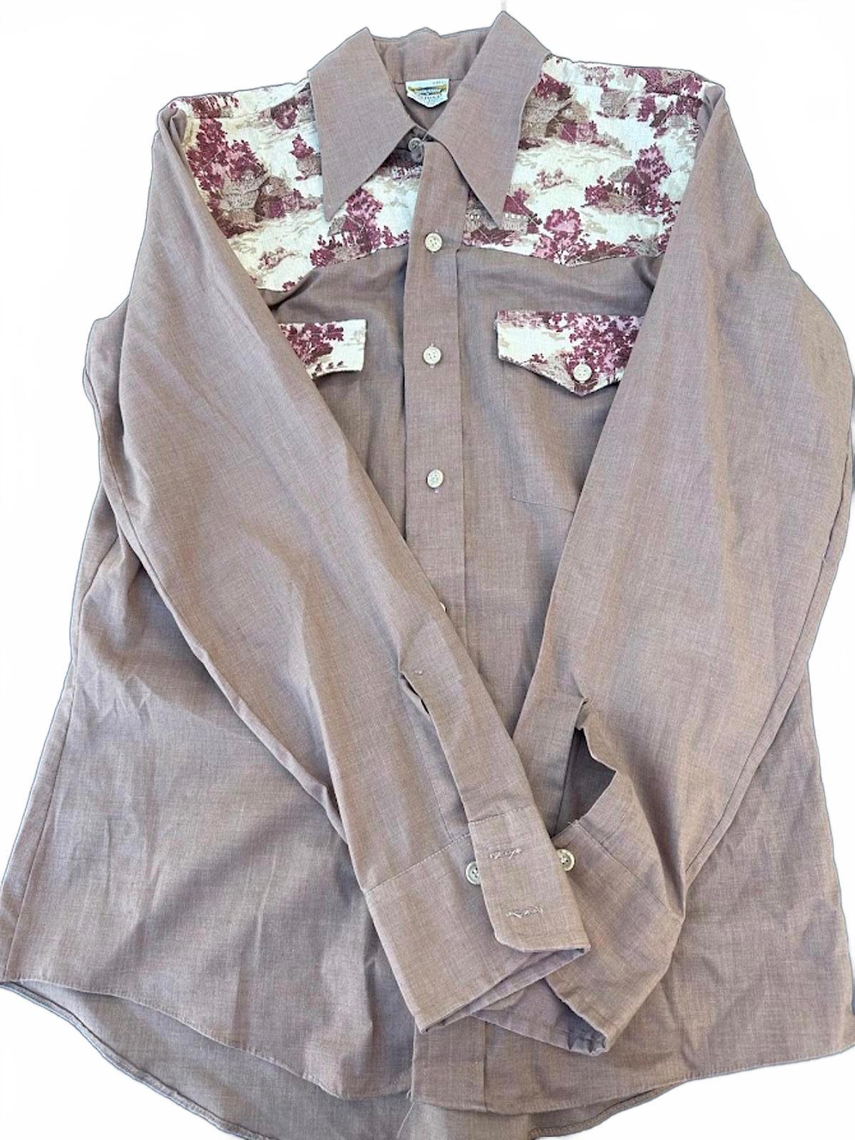 Vintage Western Shirt Corduroy like Yoke M