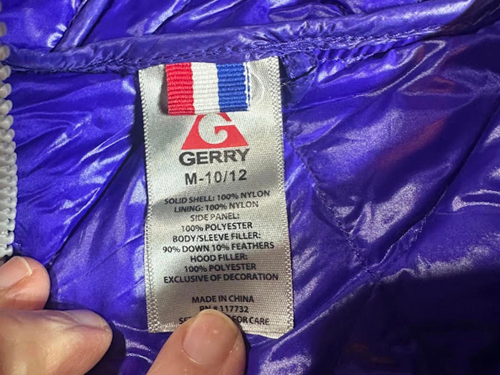 Gerry Down Jacket Purple Hooded Insulated Medium