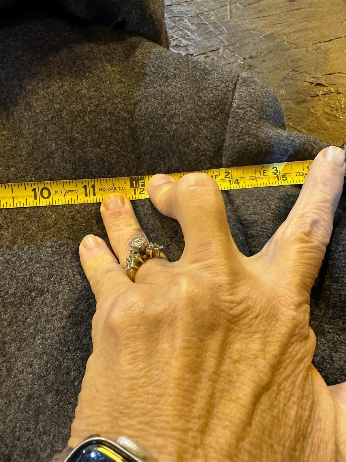 50's Davis of Boston Women’s Gray Wool Coat w/Red FauxFur Lining Mid-Century USA