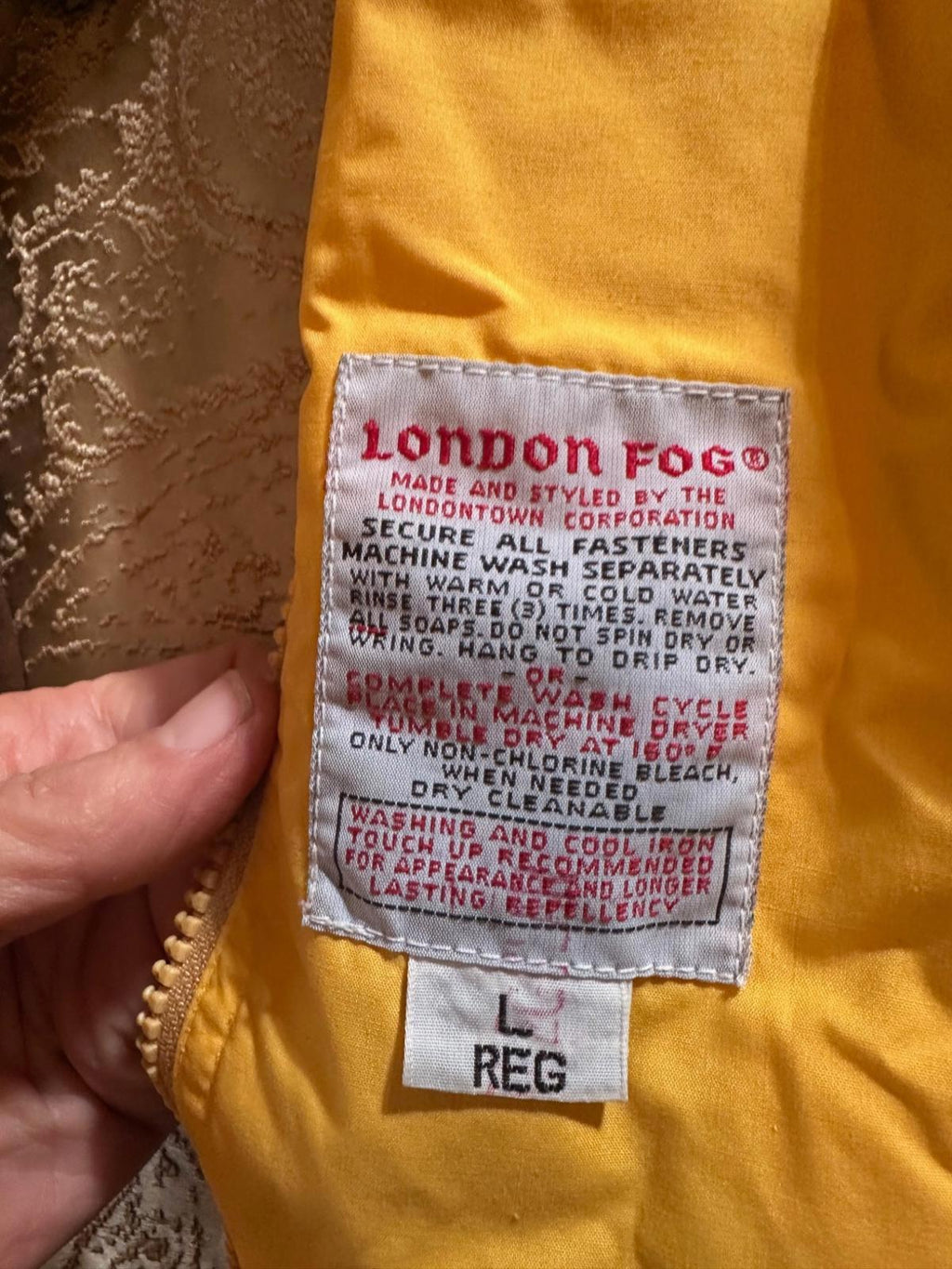 Vintage London Fog Yellow Hooded Jacket Men’s L