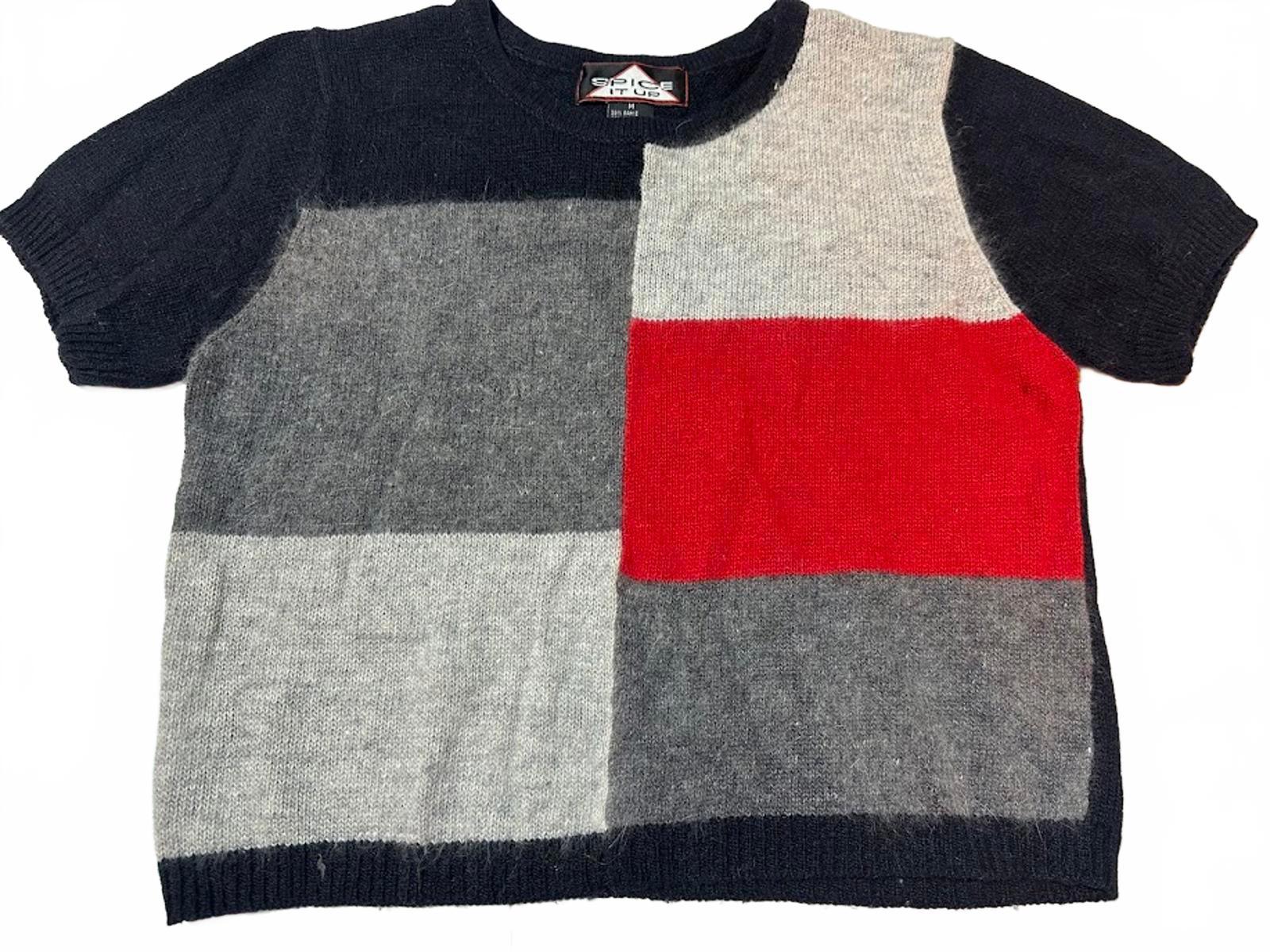 Spice It Up Colorblock Short Sleeve Sweater M