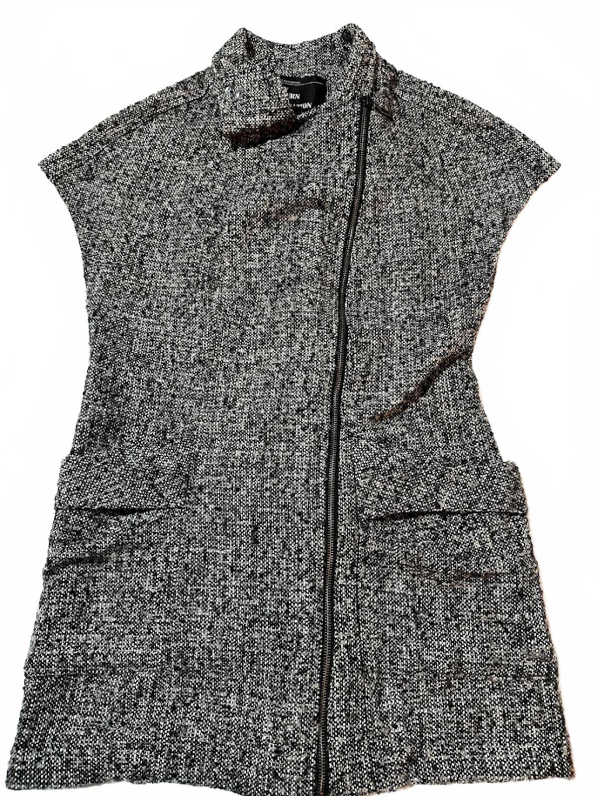 Urban Behavior Textured Zip Sleeveless Long Vest M
