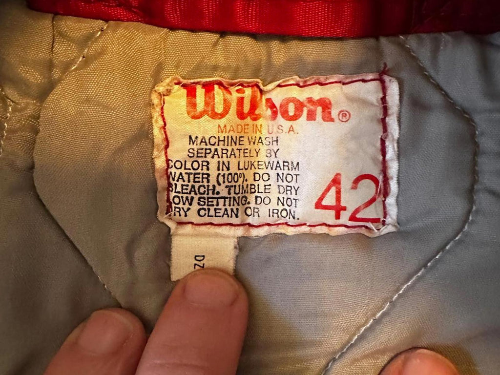 Vintage Wilson Satin Baseball Bomber Jacket