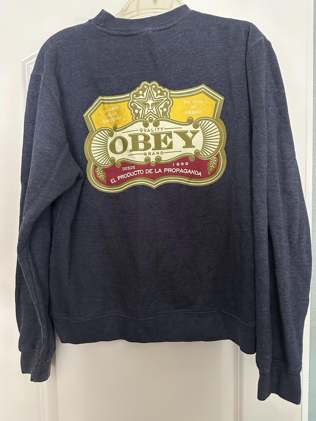 Vintage Obey Navy sweatshirt Size Small