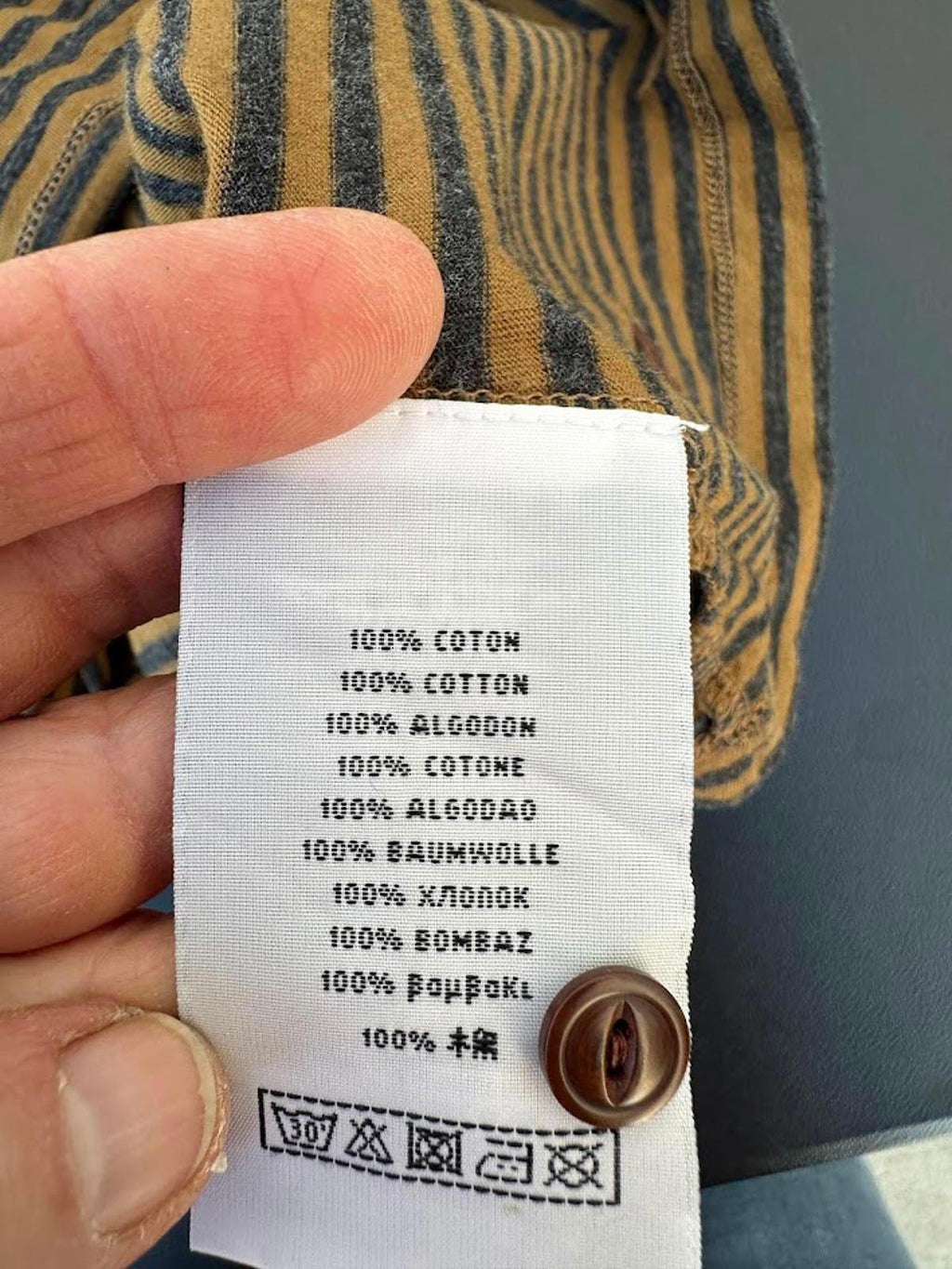 Charles Chevignon Stripe Polo Brown Navy L
