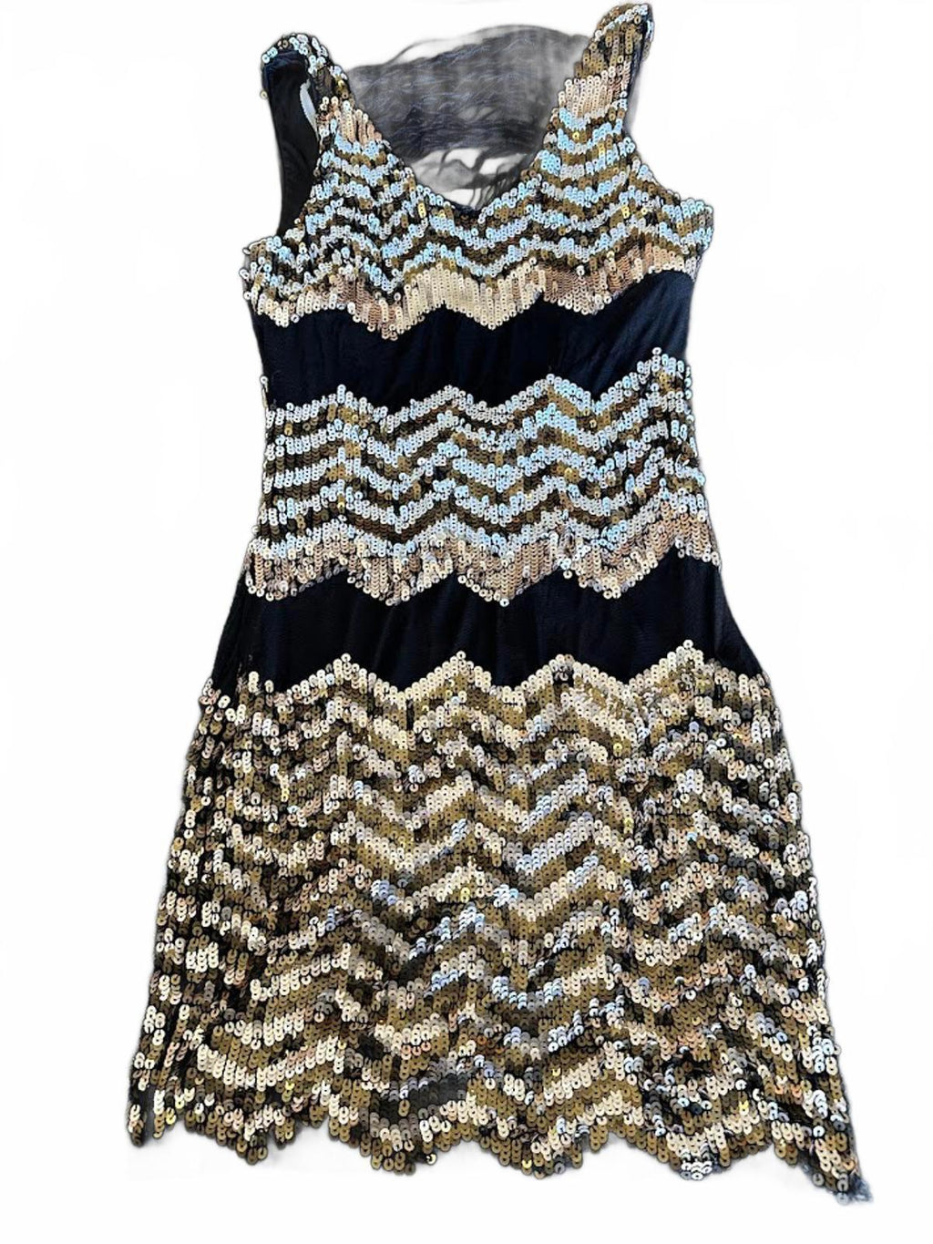 Bebe Sequin Fringe Cocktail Dress XS
