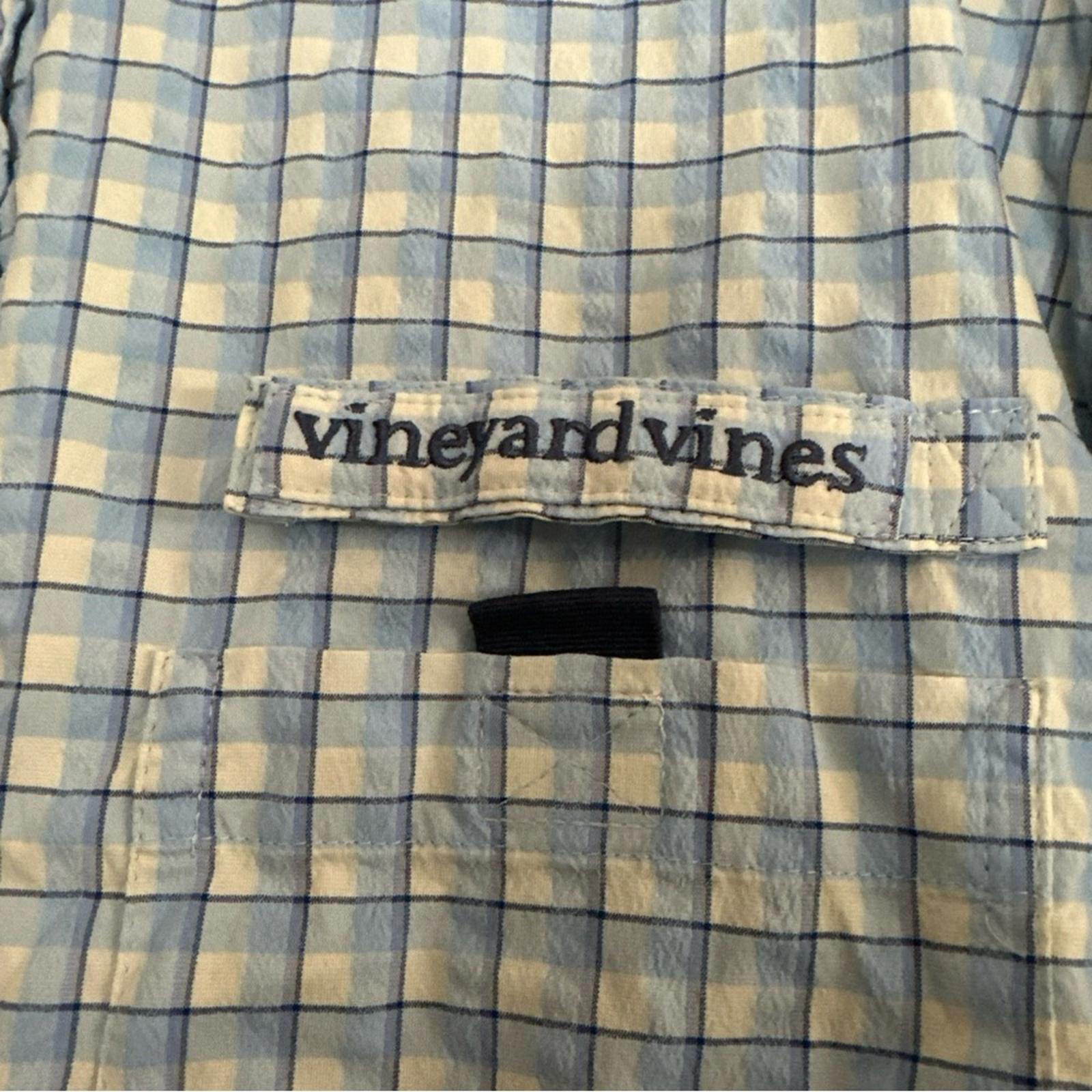 Vineyard Vines Harbor Shirt Blue Plaid M