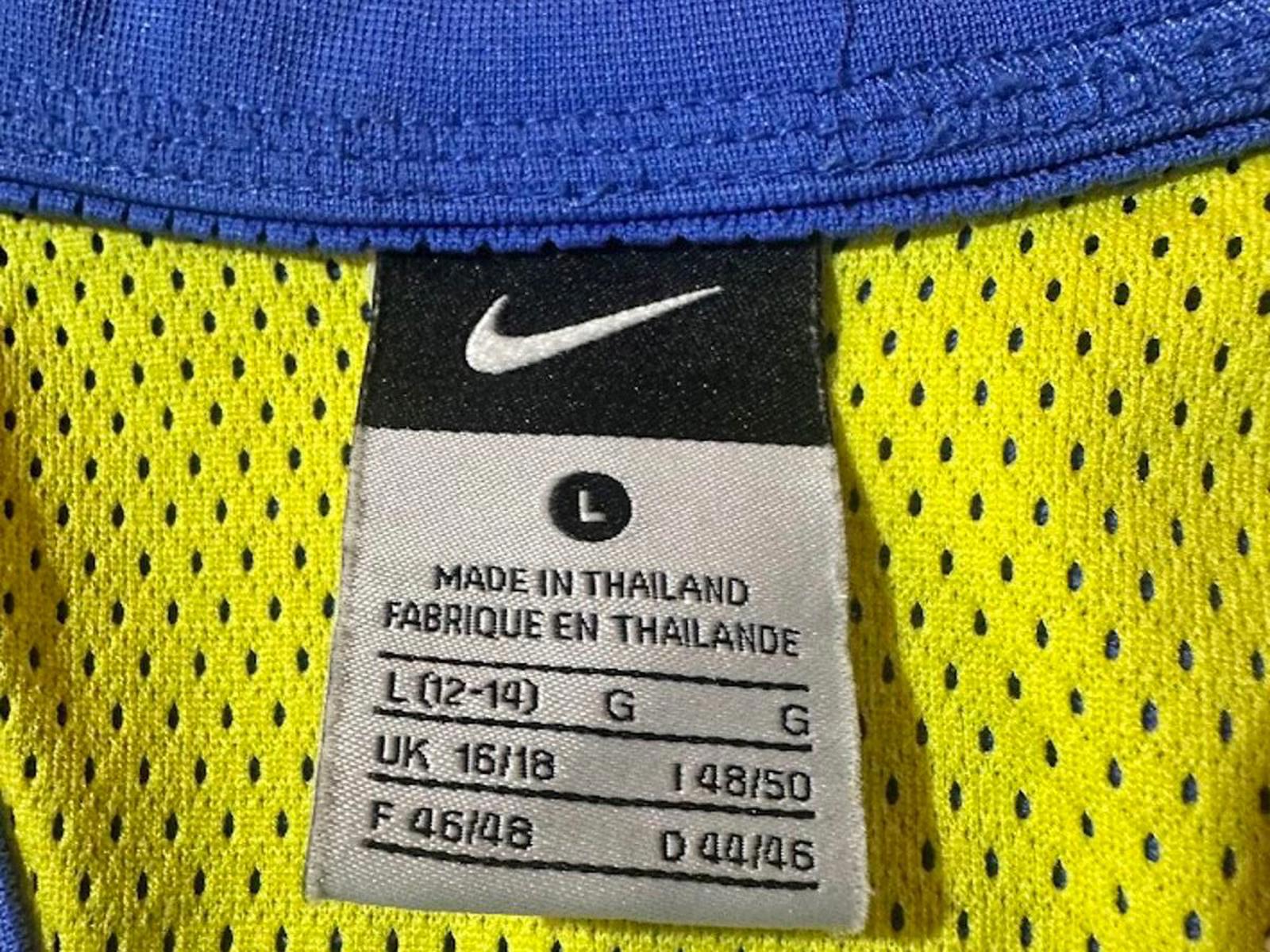 Nike Youth Mesh Tank Blue Yellow Large