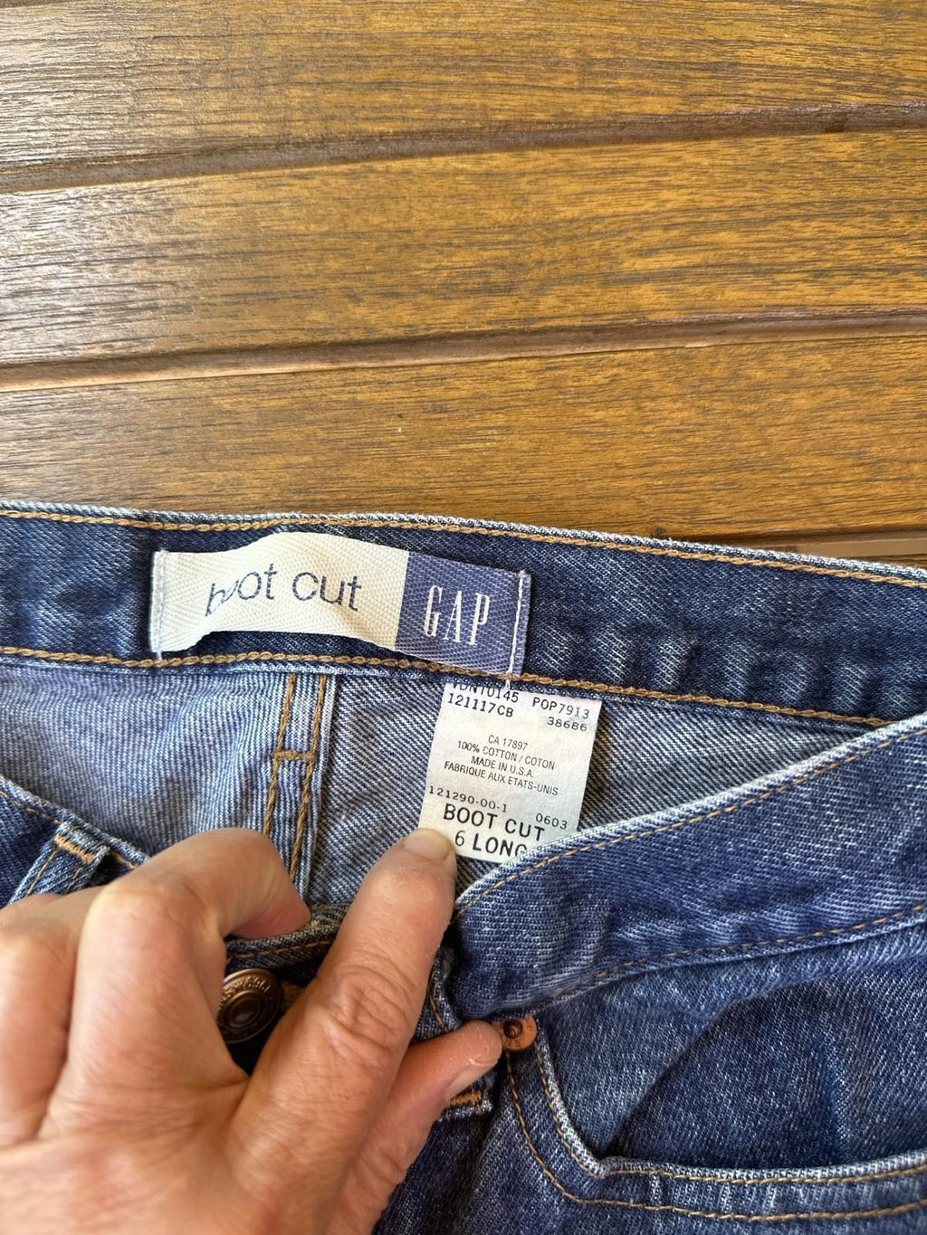 VTG 90s GAP Button Fly-Bootcut Jeans- Women's 6 USA-Dark Wash Denim- 6 L